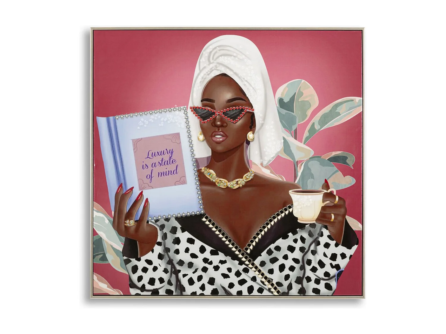 Impression sur Toile Relax 1, Multicouleur, 82x82x4 cm, Seven Design