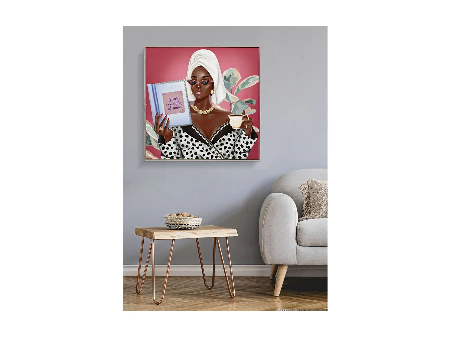 Impression sur Toile Relax 1, Multicouleur, 82x82x4 cm, Seven Design