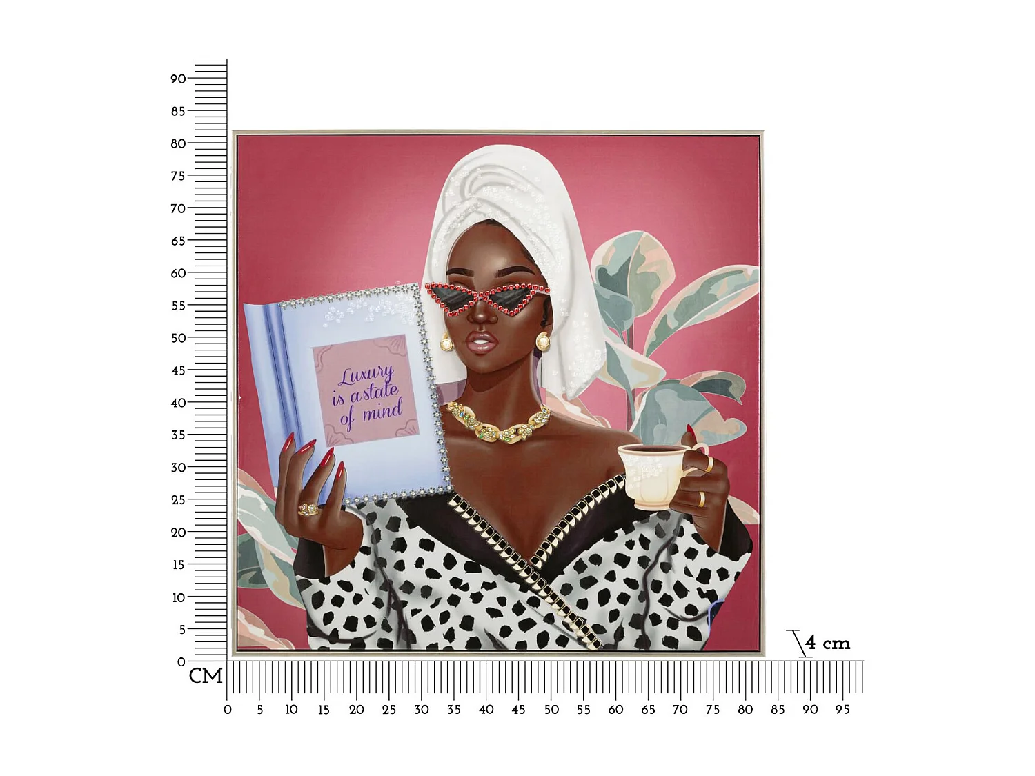 Impression sur Toile Relax 1, Multicouleur, 82x82x4 cm, Seven Design