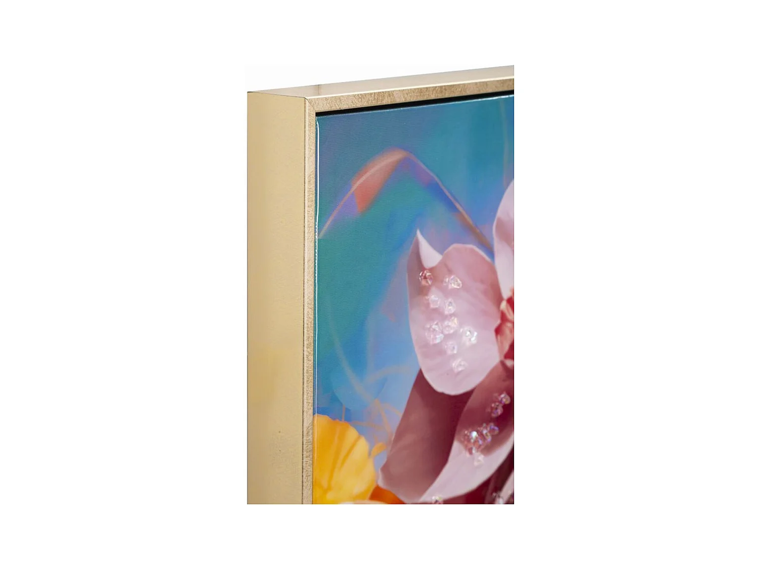 Impression sur Toile Fleurs, Multicouleur, 92x62x4 cm, Seven Design