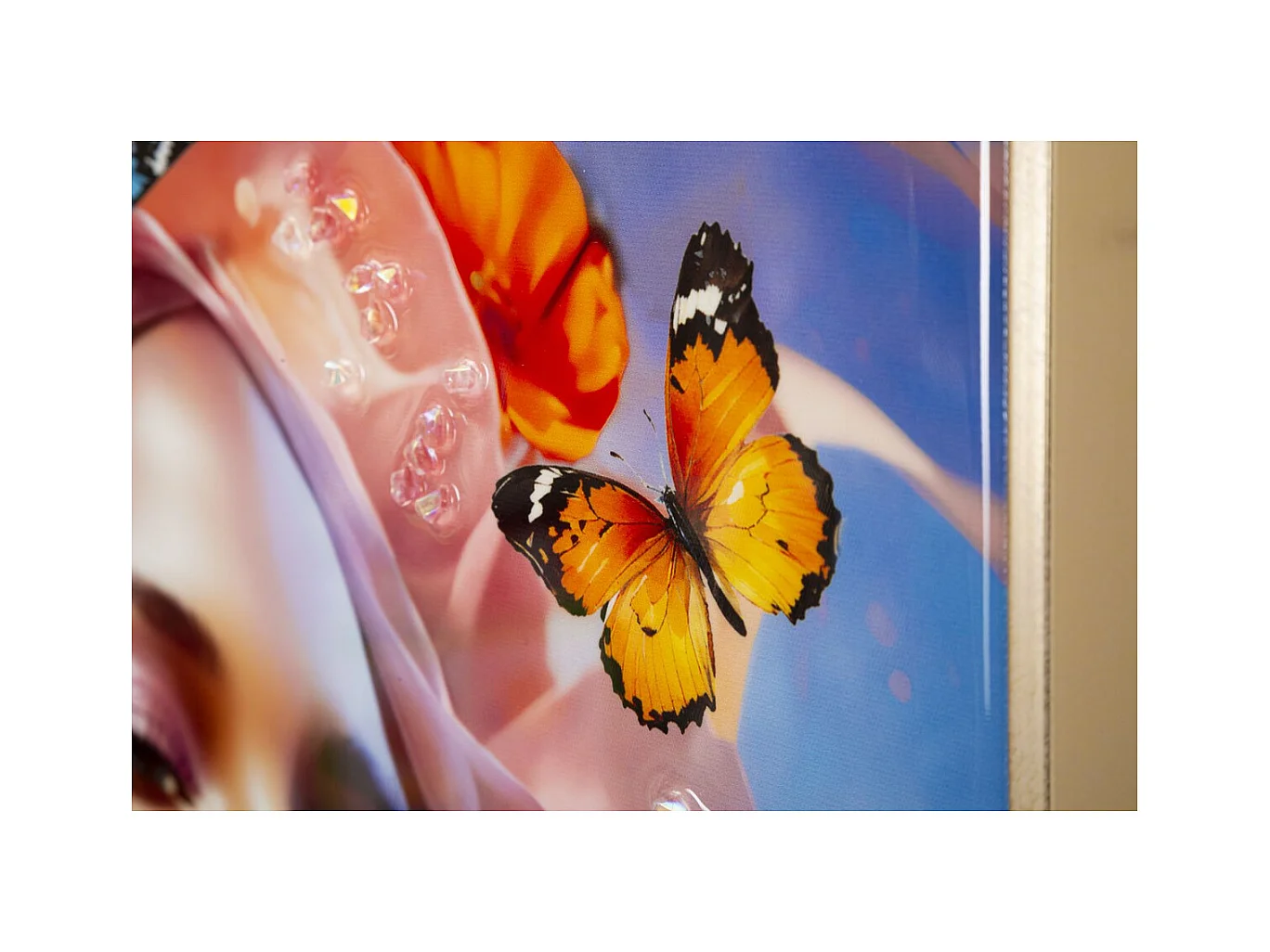 Impression sur Toile Fleurs, Multicouleur, 92x62x4 cm, Seven Design