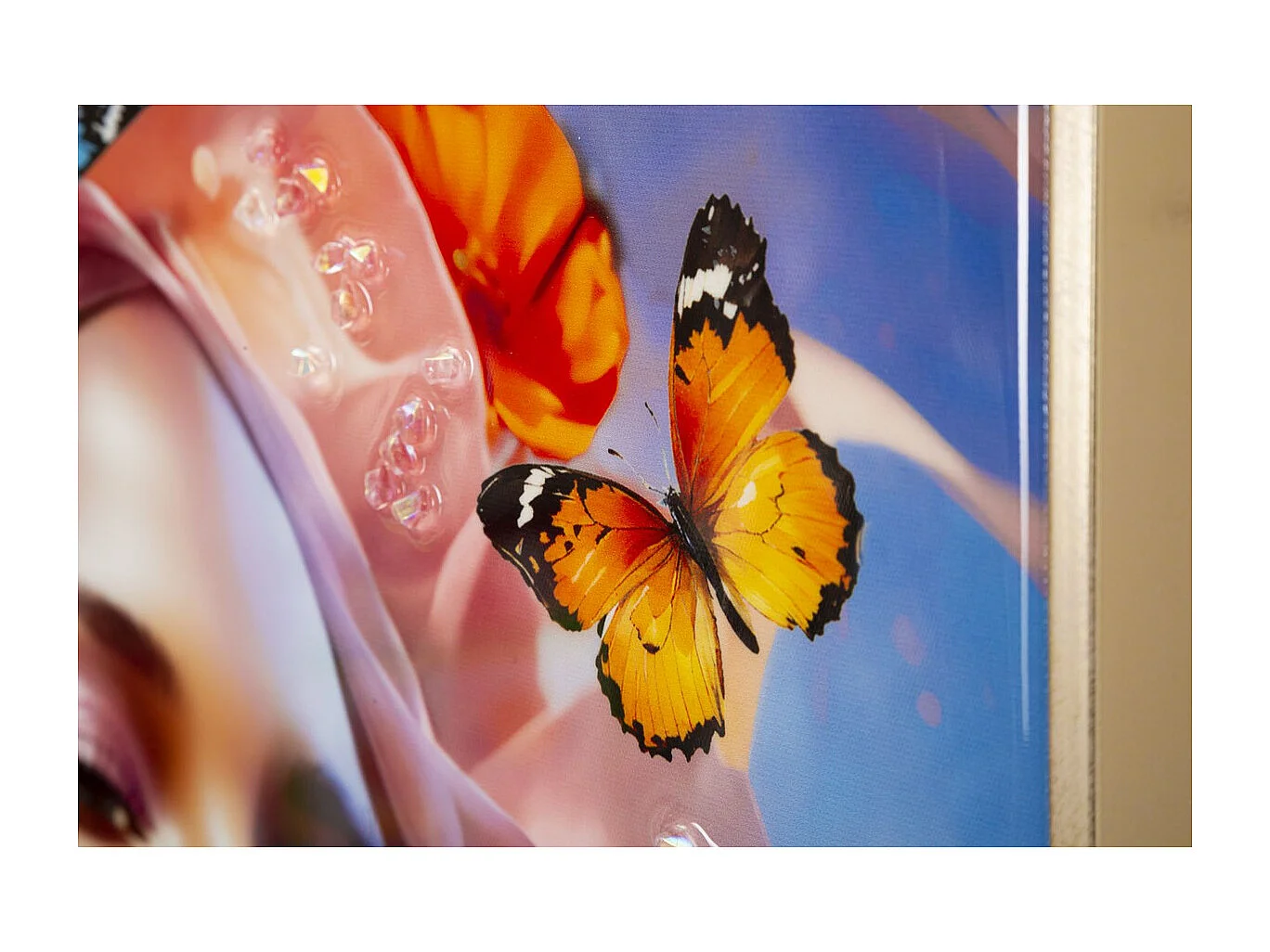 Wydruk na Płótnie Kwiaty, Wielokolorowy, 92x62x4 cm, Seven Design