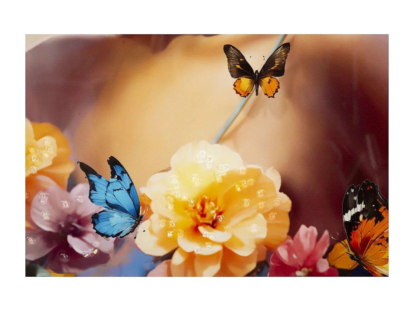 Wydruk na Płótnie Kwiaty, Wielokolorowy, 92x62x4 cm, Seven Design