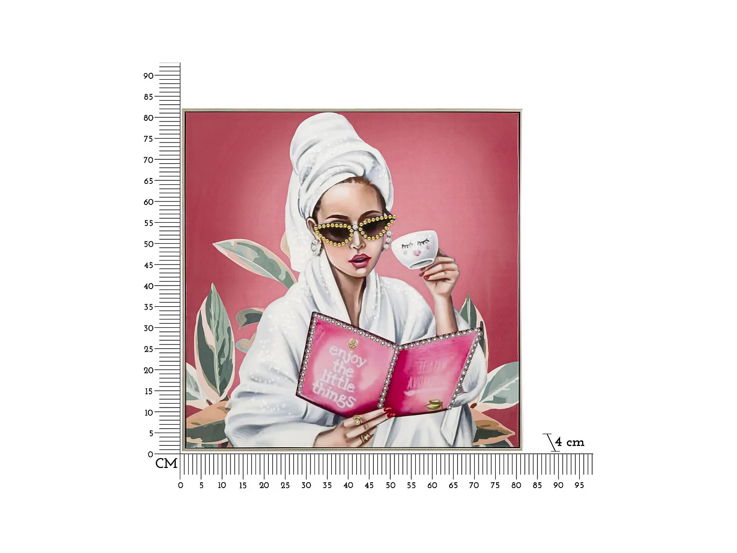 Impressão em Tela Relaxar, Multicolorido, 82x82x4 cm, Epikasa