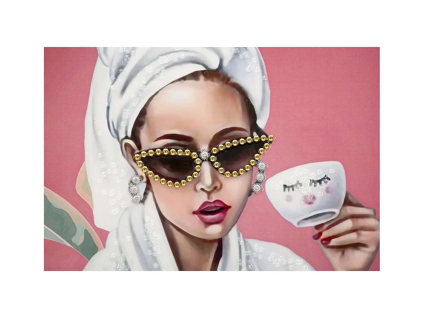 Wydruk na Płótnie Relaks, Wielokolorowy, 82x82x4 cm, Epikasa