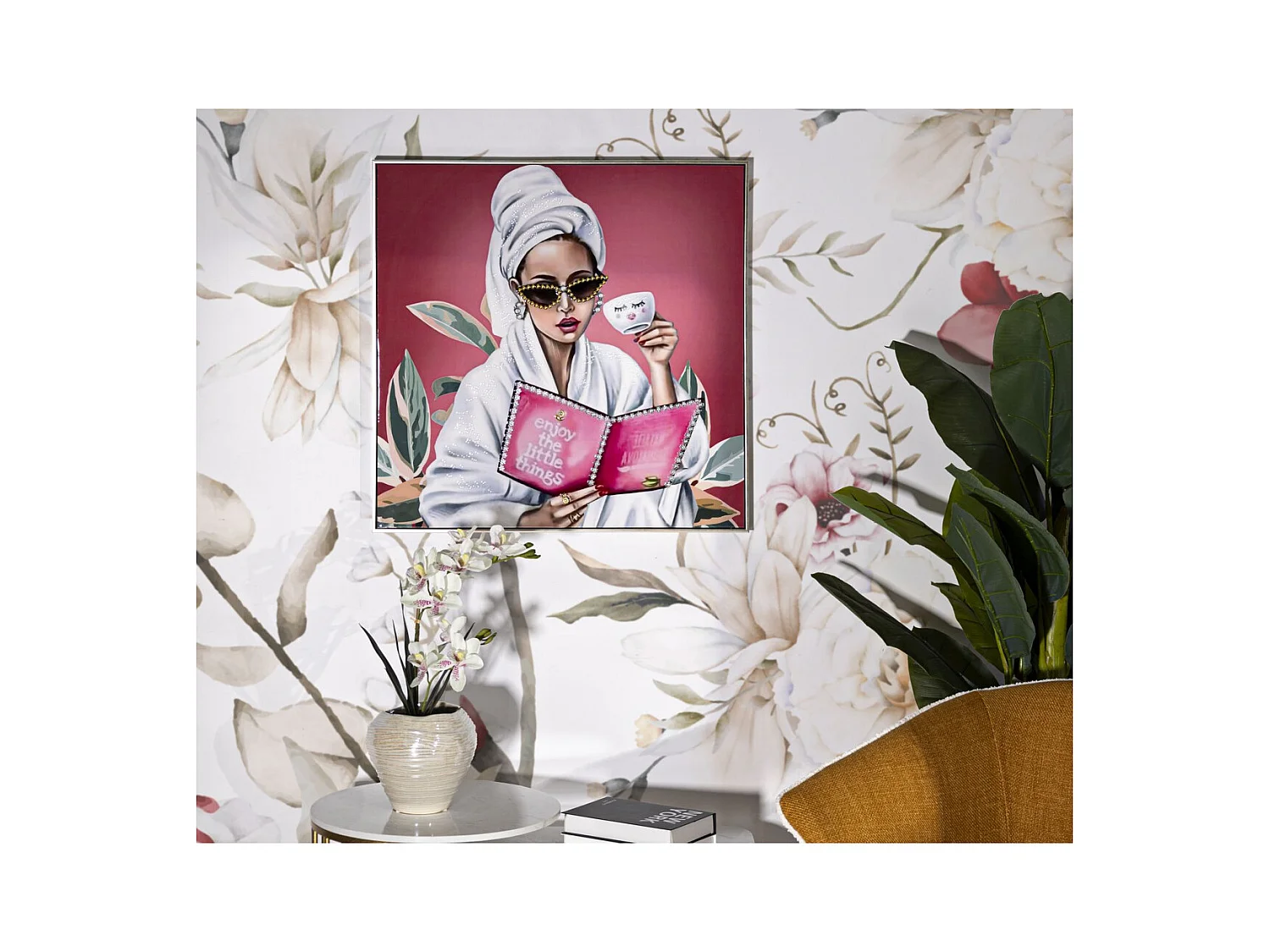 Wydruk na Płótnie Relaks, Wielokolorowy, 82x82x4 cm, Epikasa