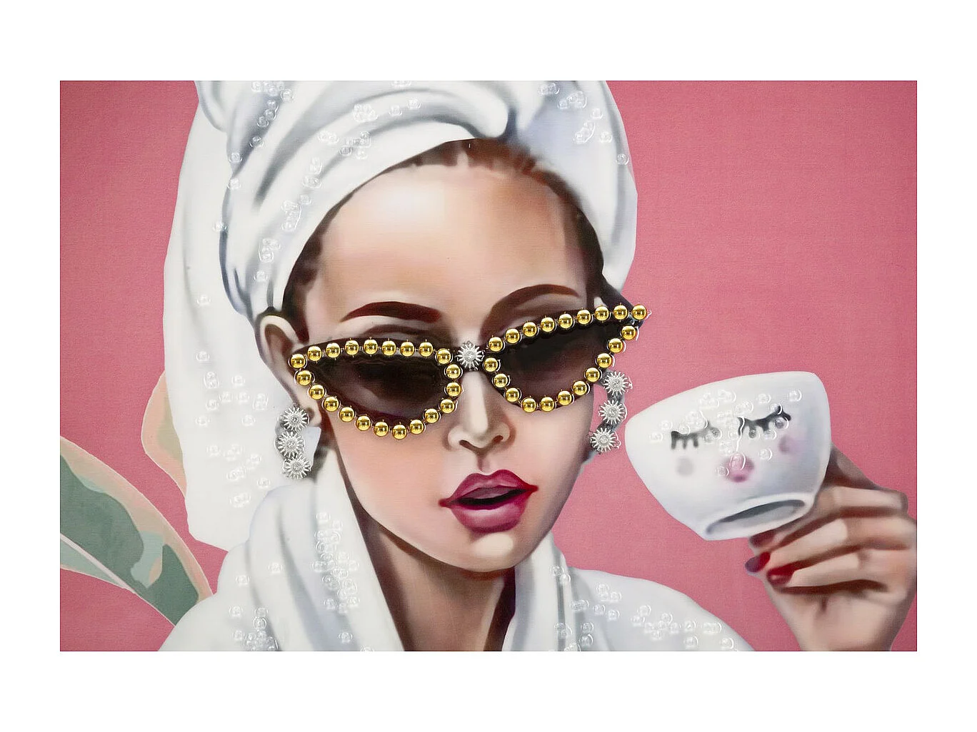 Wydruk na Płótnie Relaks, Wielokolorowy, 82x82x4 cm, Seven Design