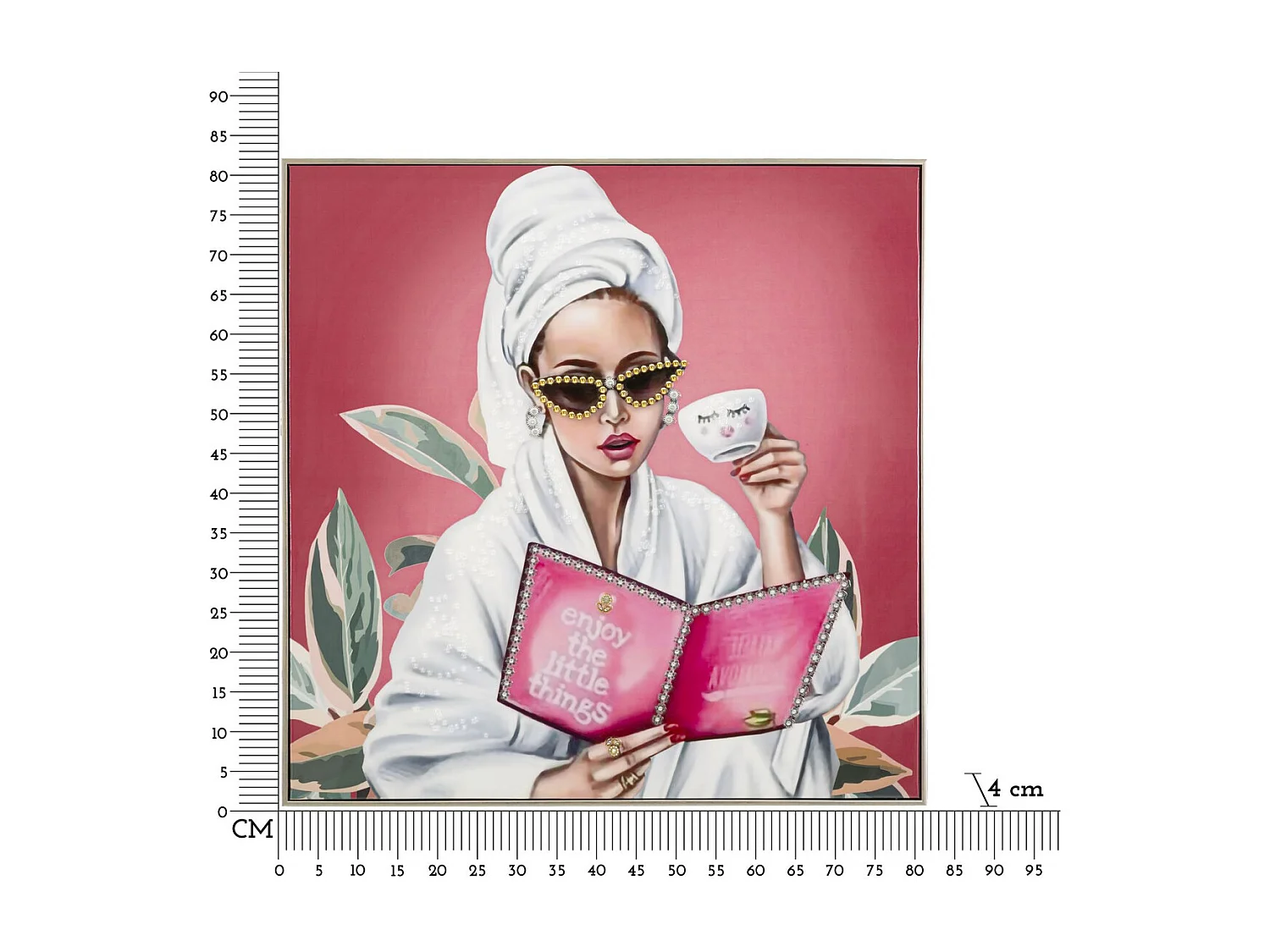 Wydruk na Płótnie Relaks, Wielokolorowy, 82x82x4 cm, Seven Design