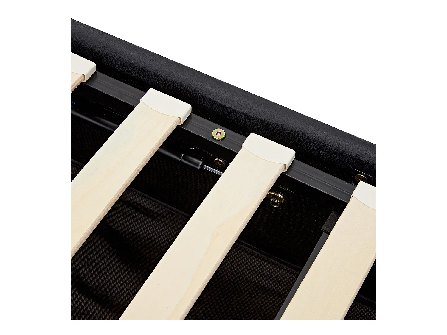 Lit coffre enfant 90 x 200 cm, avec port USB, éclairage LED,en PU noir, sans matelas