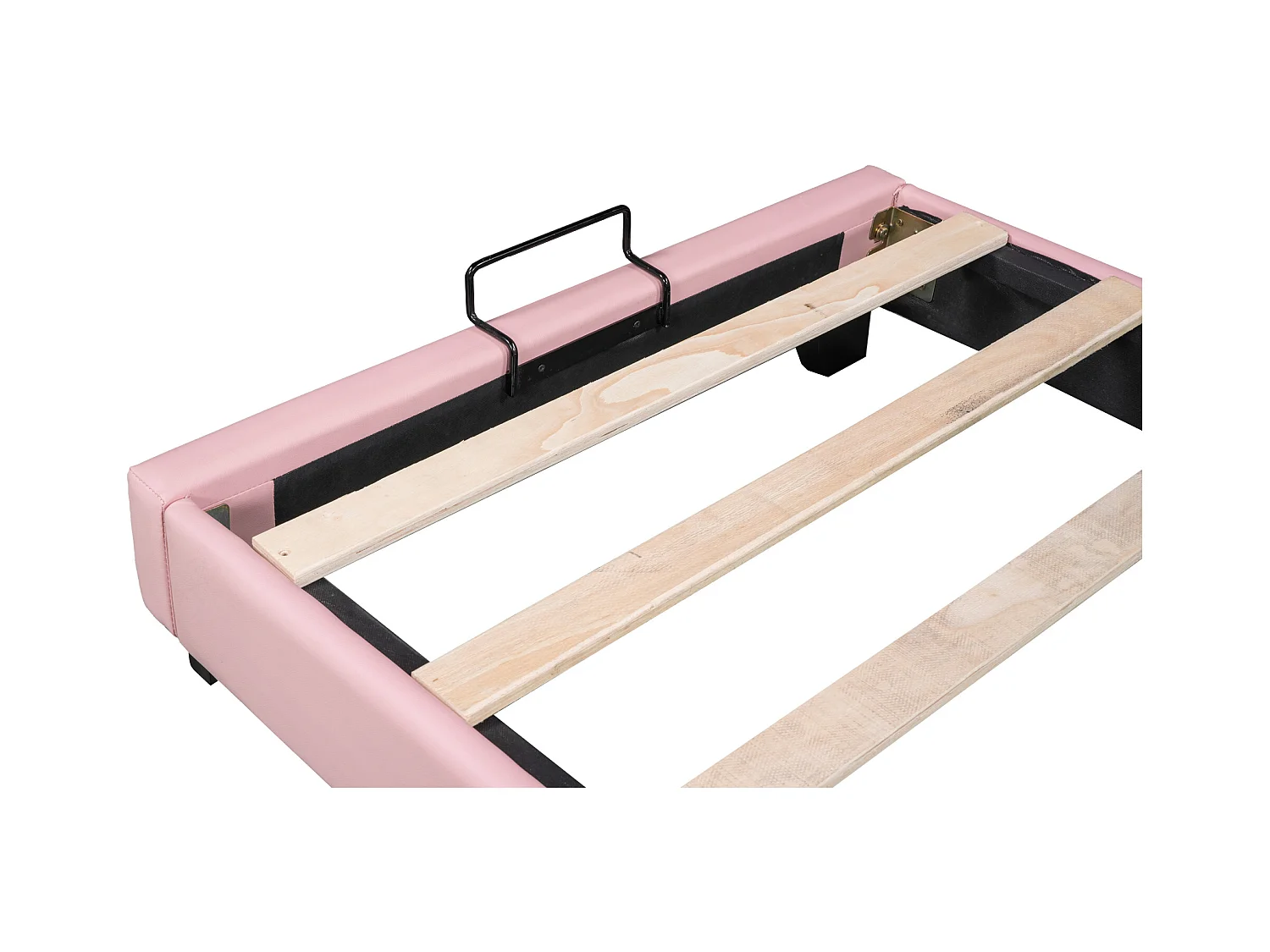 Cama infantil princesa 90x200 cm con base y cabecero - con forma de corona - Rosa (colchón no incluido)