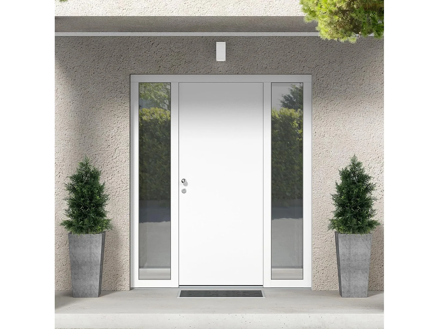 Kunstplant ceder 80 cm, kunstmatige plant, dennenboom, vormsnijboom, kunstboom met pot, groene planten met realistische bladeren,kamerplant voor thuis,groen (1