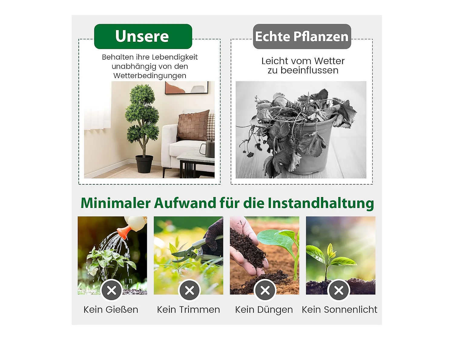 Kunstbuxusboom 115 cm, kunstplant met 5 ballen, decoratieve plant in pot, bolboom, groene planten, kunstboom, kamerplant, decoratie,kantoor,veranda, groenTL32395