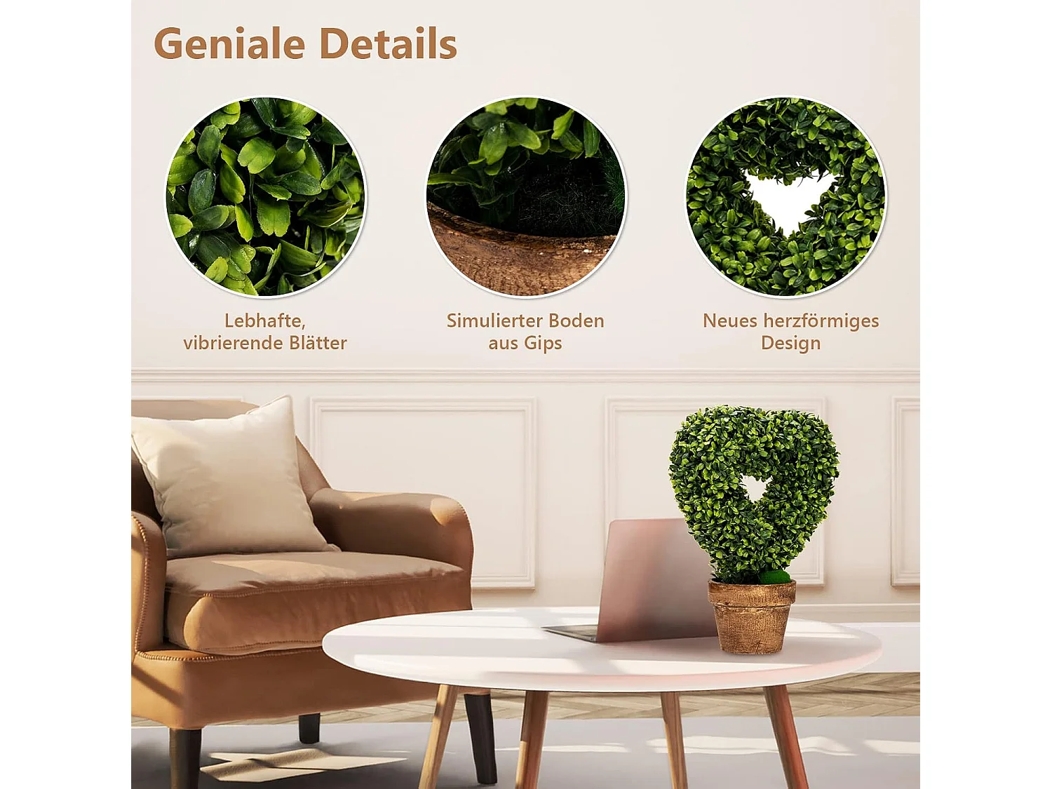 Set van 4 mini-kunstplanten in pot, 26 x 28,5 cm, mini-kunstplant in dennenappelvorm, kleine kamerplantendecoratie,tafeldecoratie, voor thuis en kantoor, groen