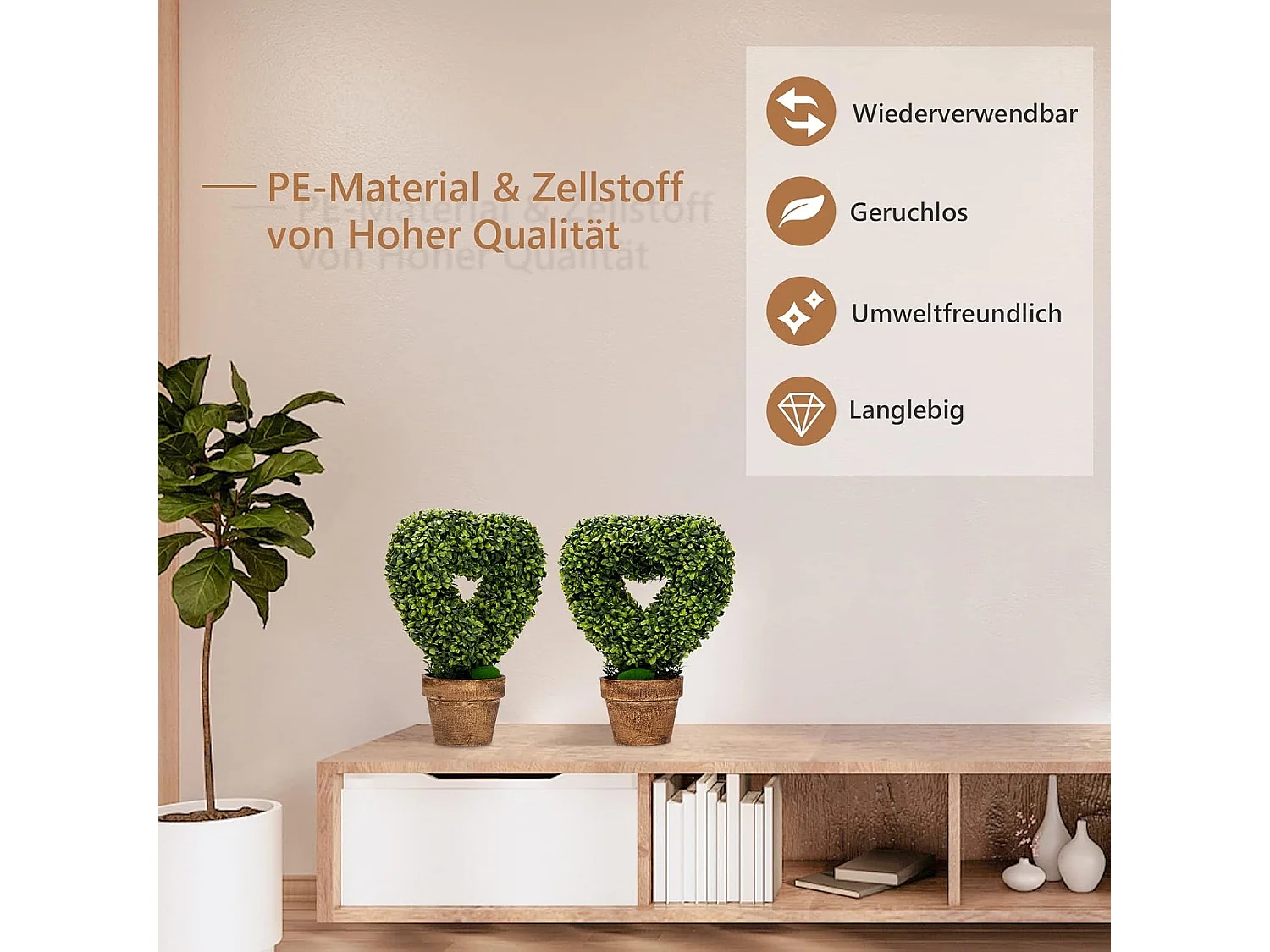 Set van 4 mini-kunstplanten in pot, 26 x 28,5 cm, mini-kunstplant in dennenappelvorm, kleine kamerplantendecoratie,tafeldecoratie, voor thuis en kantoor, groen