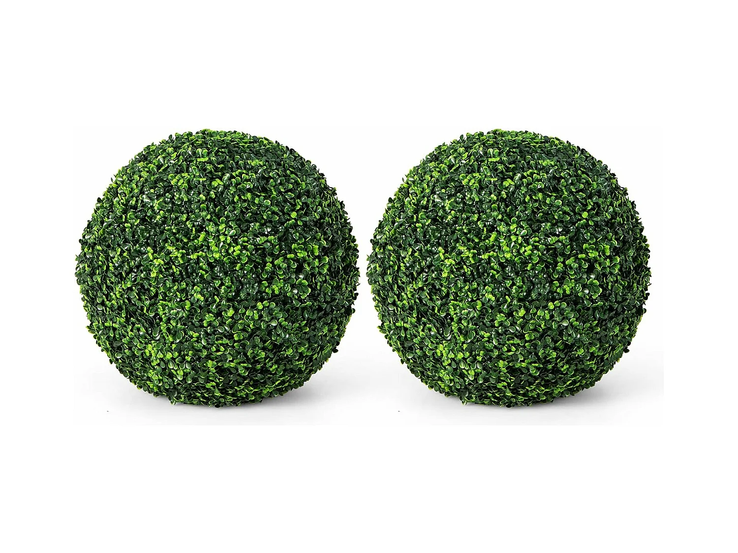 Buxusballen, 2 stuks, 48 cm, buxusbal, uv-bestendig,vormsnoeren, kunstplant, decoratieve plant, boekbal, kunstplant, decoratieve bolplanten voor huis,(donkergroen)