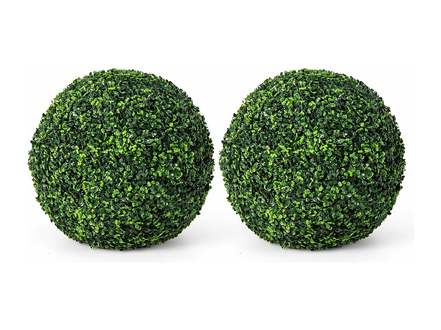 Buxusballen, 2 stuks, 48 cm, buxusbal, uv-bestendig,vormsnoeren, kunstplant, decoratieve plant, boekbal, kunstplant, decoratieve bolplanten voor huis,(donkergroen)