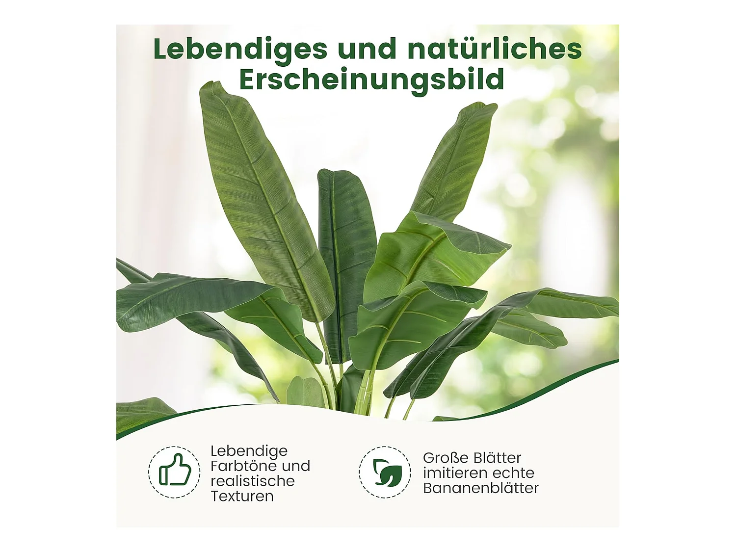 160 cm kunstplant tropische palm, kunstmatige paradijsvogel plant,kamerplant met stabiele pot en 18 bladeren,bananenboom voor tuin,kantoor, kamer, decoratie, groen