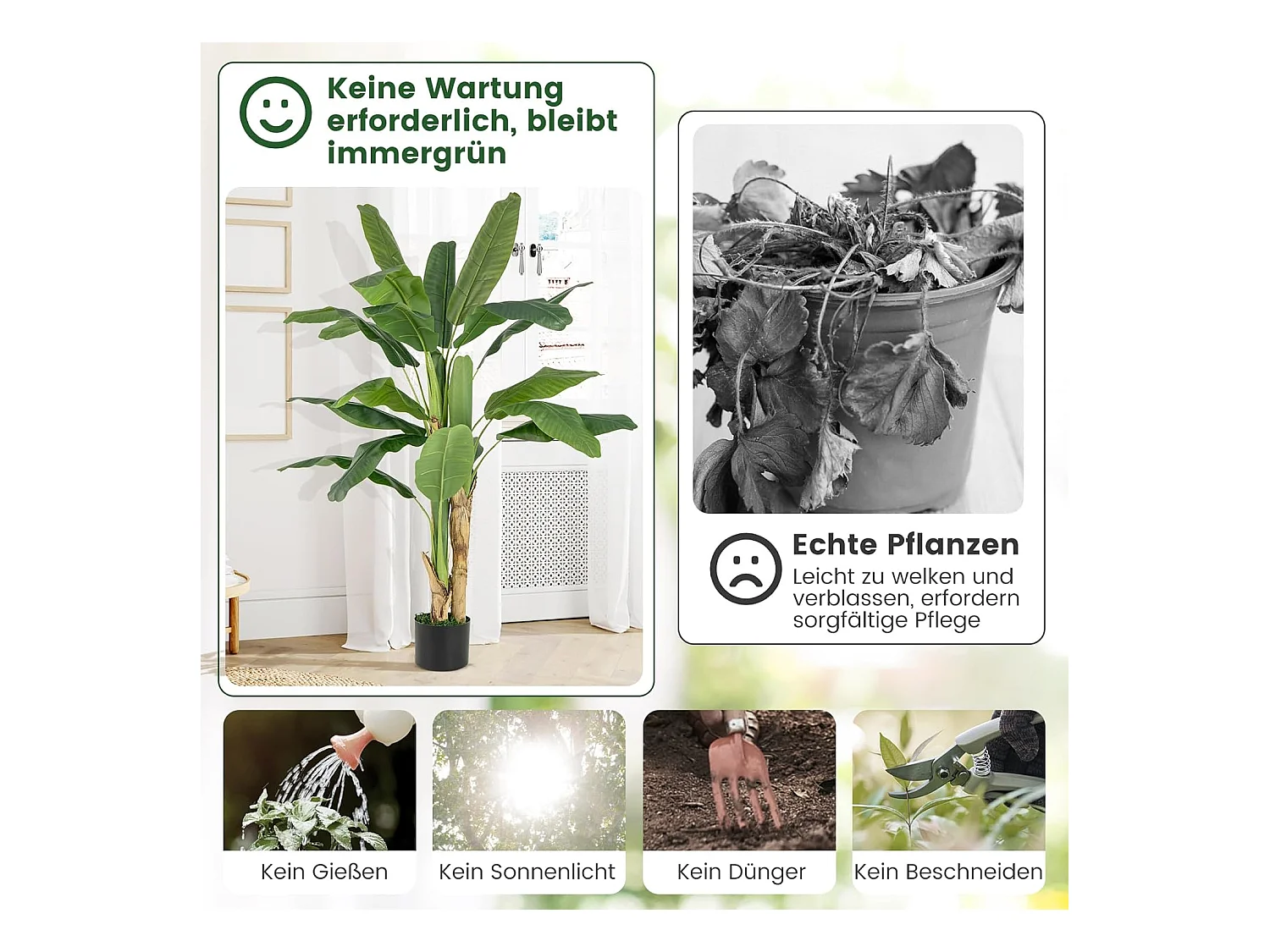 160 cm kunstplant tropische palm, kunstmatige paradijsvogel plant,kamerplant met stabiele pot en 18 bladeren,bananenboom voor tuin,kantoor, kamer, decoratie, groen