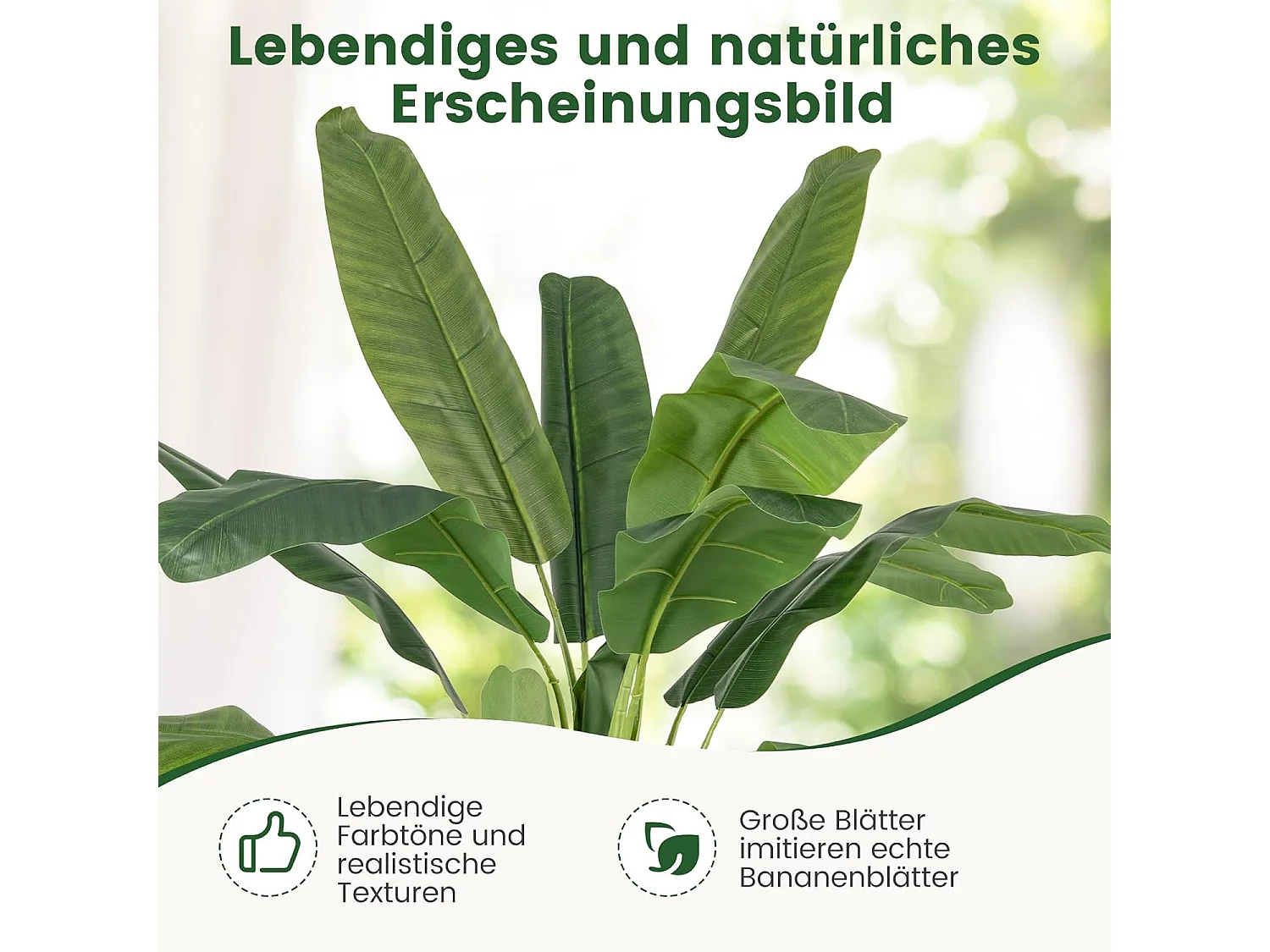 160 cm kunstplant tropische palm, kunstmatige paradijsvogel plant,kamerplant met stabiele pot en 18 bladeren,bananenboom voor tuin,kantoor, kamer, decoratie, groen