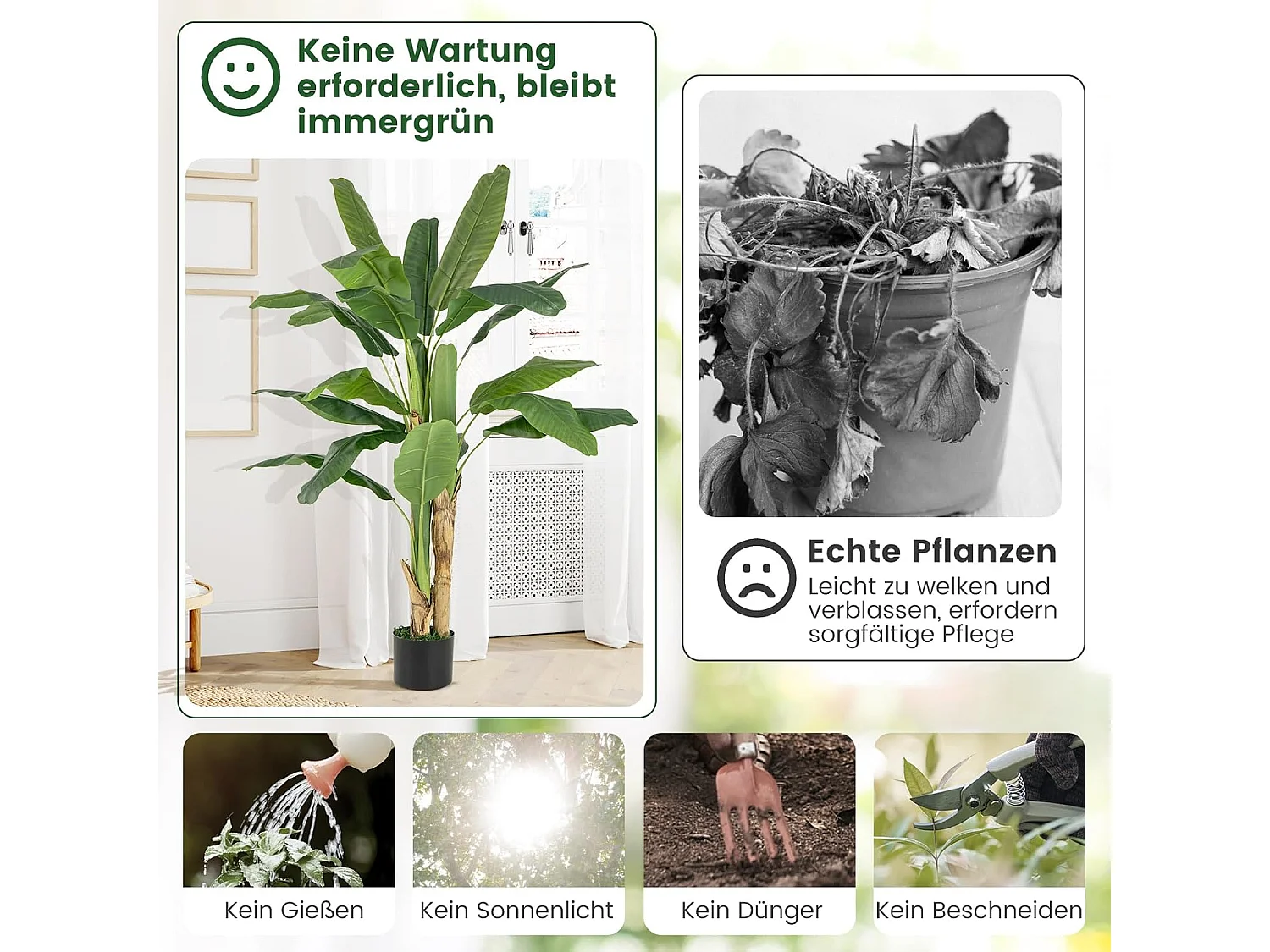 160 cm kunstplant tropische palm, kunstmatige paradijsvogel plant,kamerplant met stabiele pot en 18 bladeren,bananenboom voor tuin,kantoor, kamer, decoratie, groen