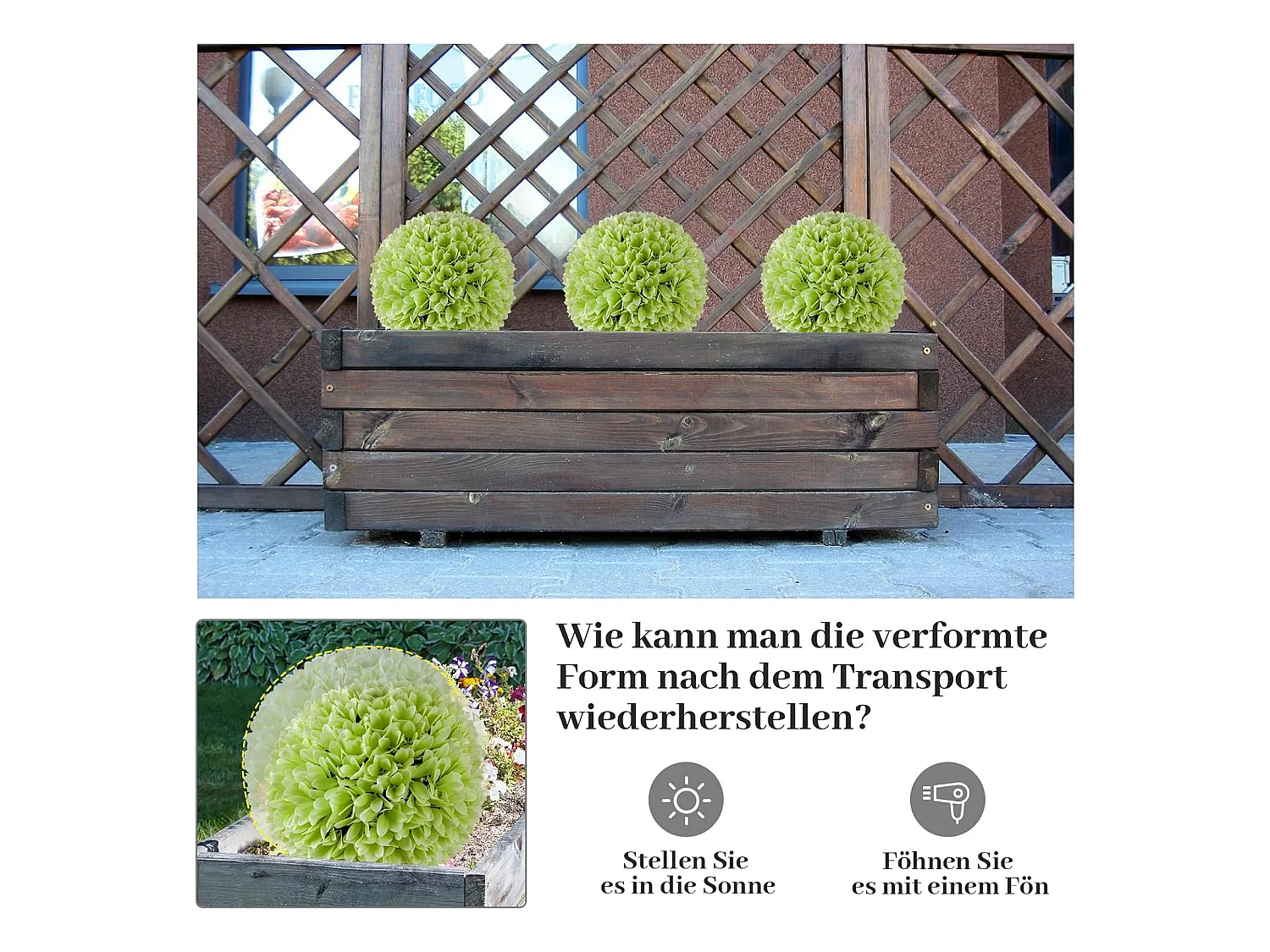 Buxusballen, 28 cm, uv-bestendig, vormgesneden, kunstplant, decoratieve plant, boekbal, kunstplant, decoratieve bolplanten voor huis,tuin, balkon, bruiloft (groen)
