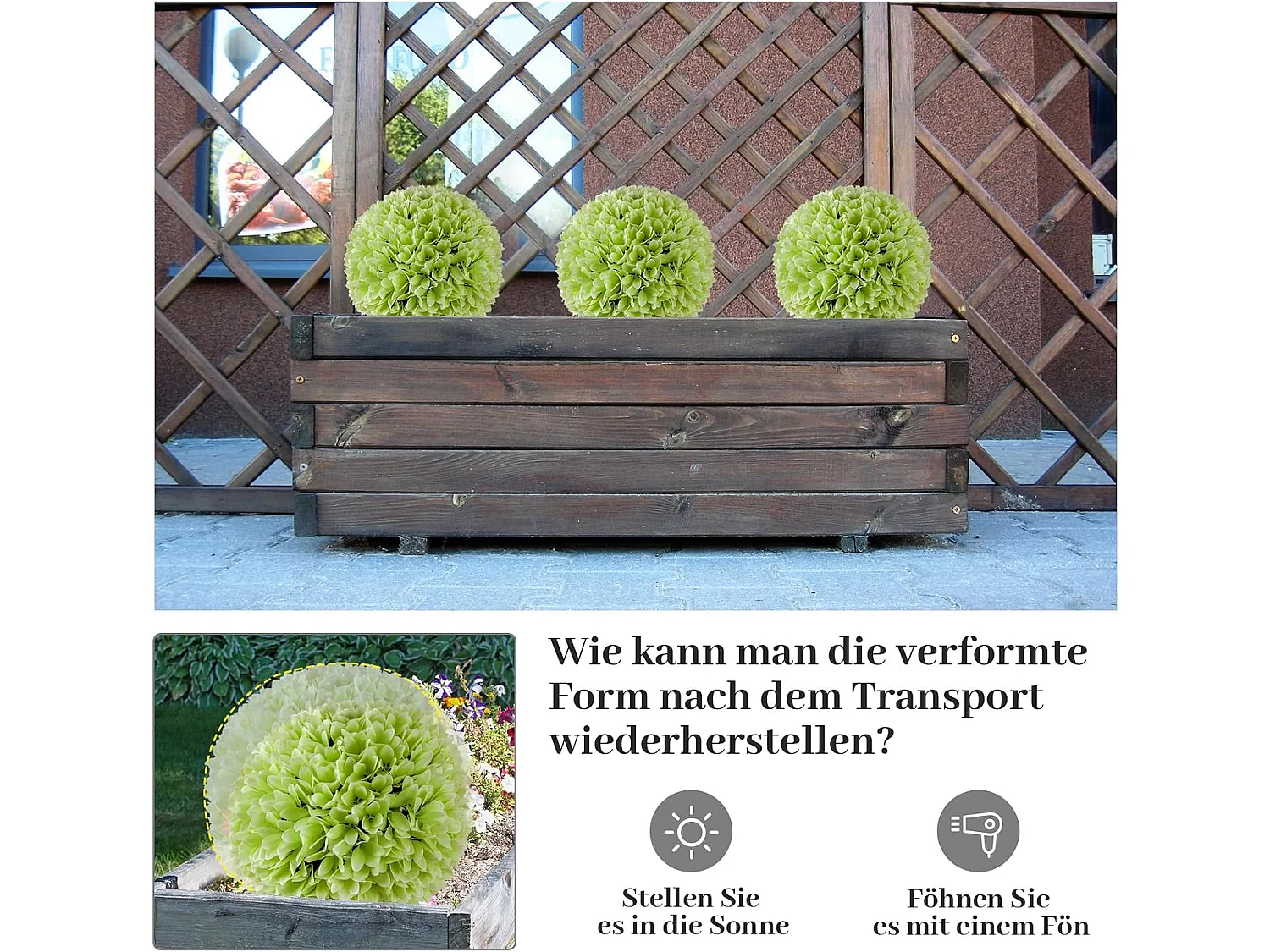 Buxusballen, 28 cm, uv-bestendig, vormgesneden, kunstplant, decoratieve plant, boekbal, kunstplant, decoratieve bolplanten voor huis,tuin, balkon, bruiloft (groen)