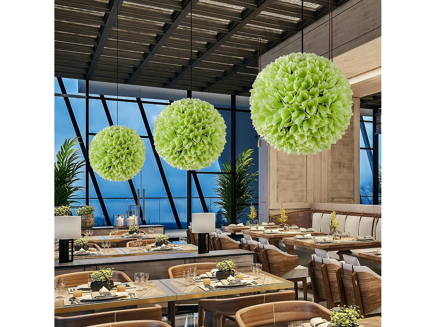 Buxusballen, 28 cm, uv-bestendig, vormgesneden, kunstplant, decoratieve plant, boekbal, kunstplant, decoratieve bolplanten voor huis,tuin, balkon, bruiloft (groen)