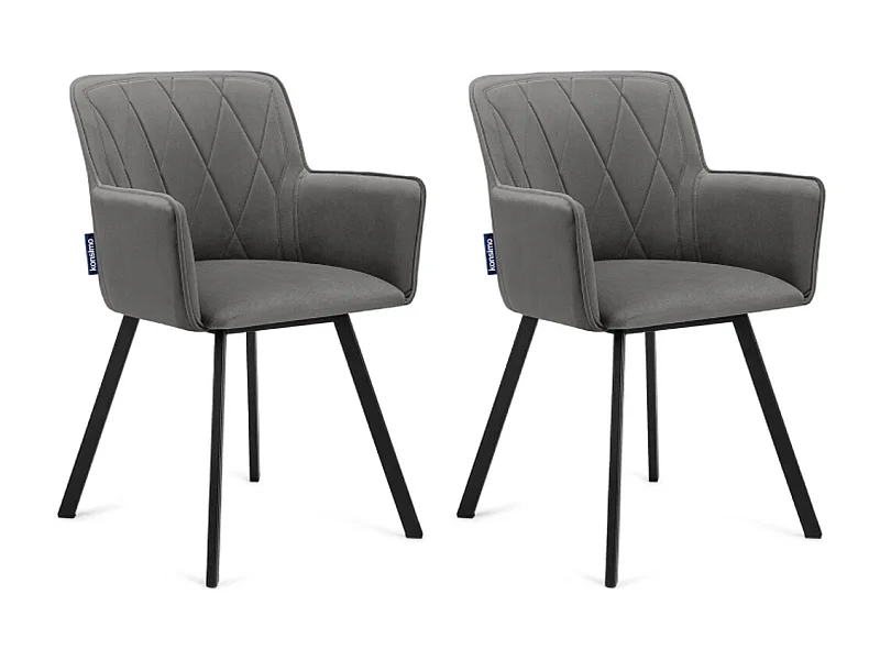 Chaises capitonnées PYRUS (lot de 2)