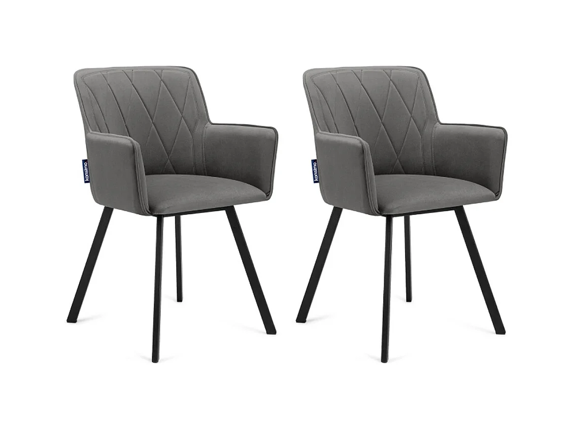 Chaises capitonnées PYRUS (lot de 2)