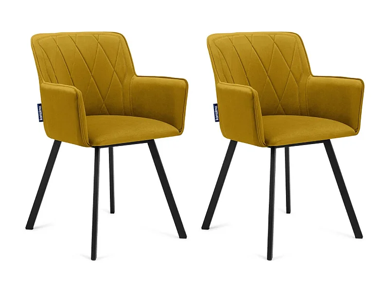 Chaises capitonnées PYRUS (lot de 2)