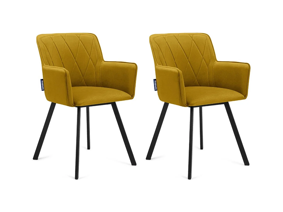 Chaises capitonnées PYRUS (lot de 2)