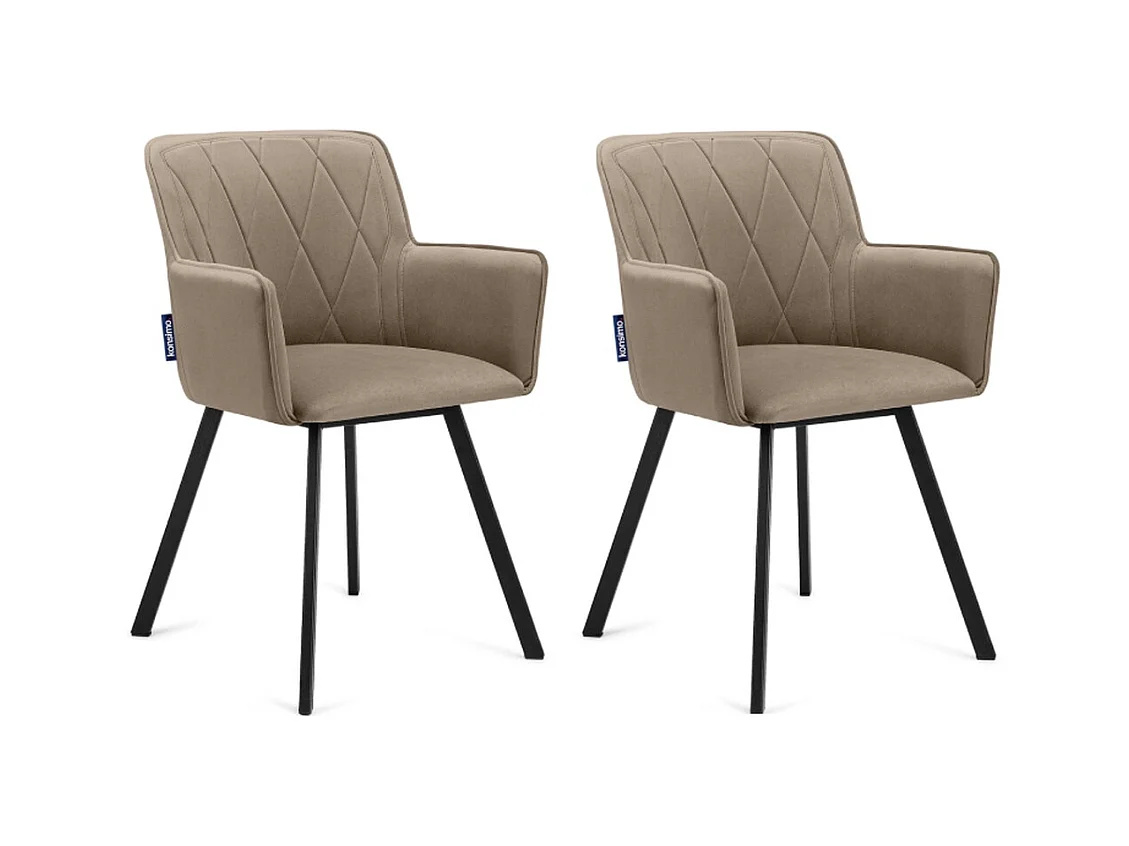 Chaises capitonnées PYRUS (lot de 2)