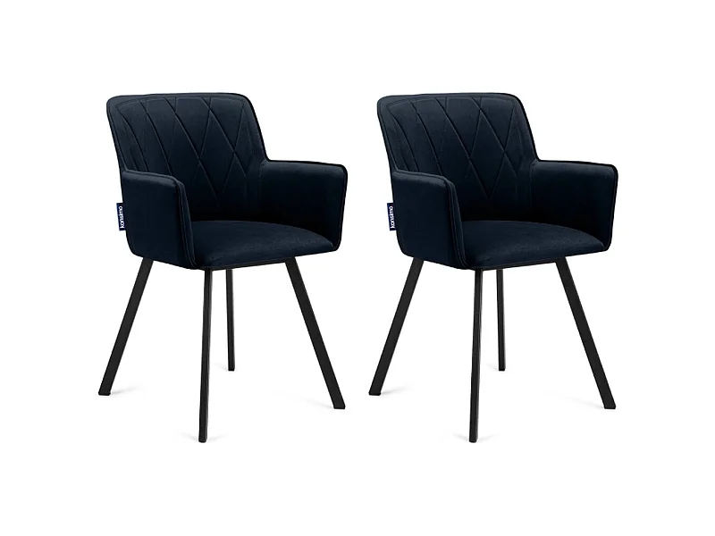 Chaises capitonnées PYRUS (lot de 2)