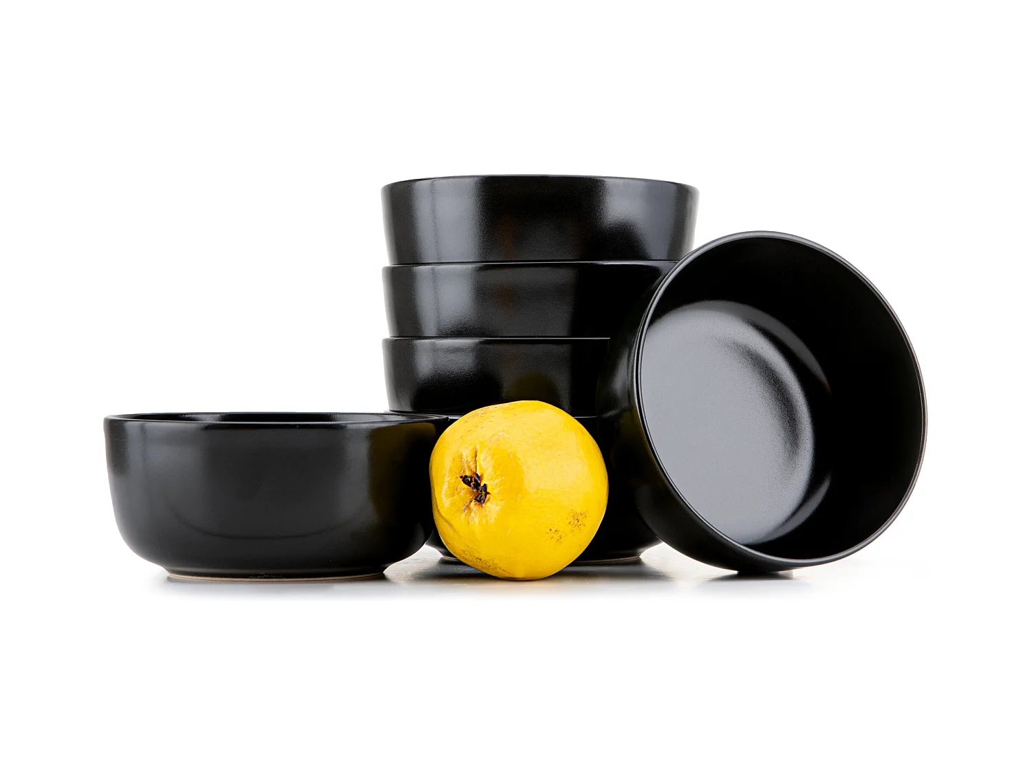 Set de bols 6 personnes 6 pièces - Noir - VICTO