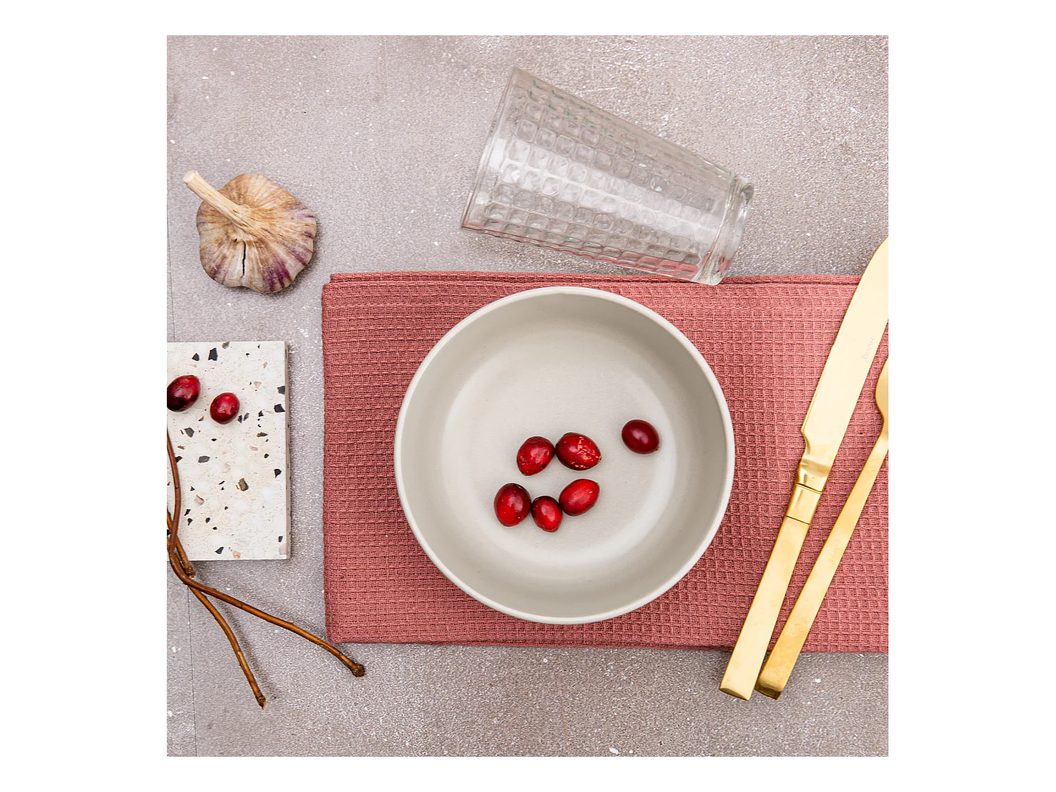 Set de bols 6 personnes 6 pièces - Beige - VICTO