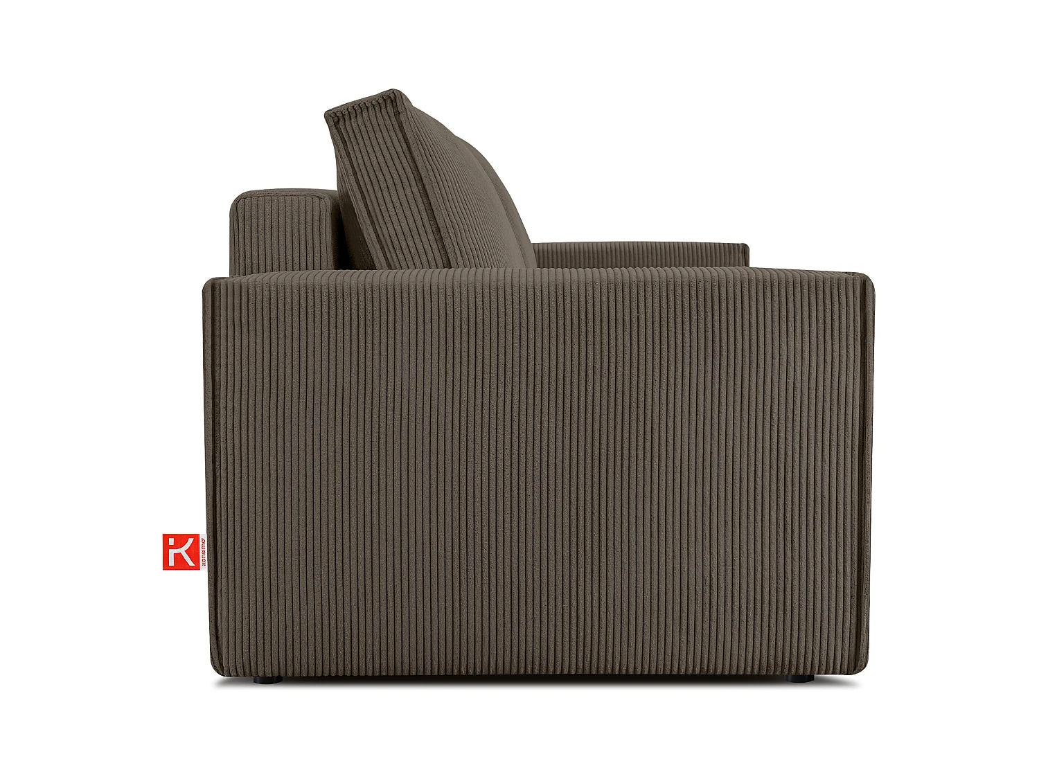 Canapé 3 places convertible - avec fonction couchage - avec coffre de rangement - Marron - NAPI