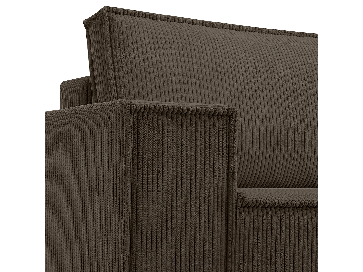 Canapé 3 places convertible - avec fonction couchage - avec coffre de rangement - Marron - NAPI