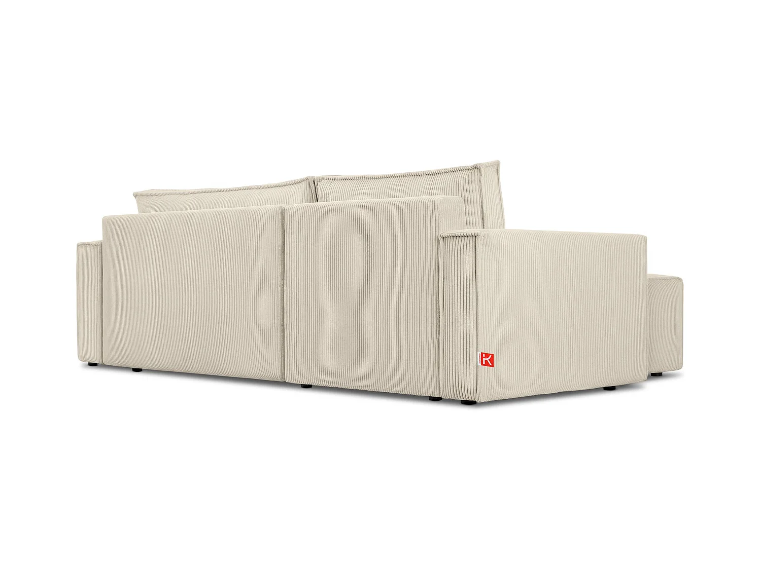 Canapé d'angle universel - gauche / droit - avec fonction couchage - avec coffre de rangement - Creme - NAPI