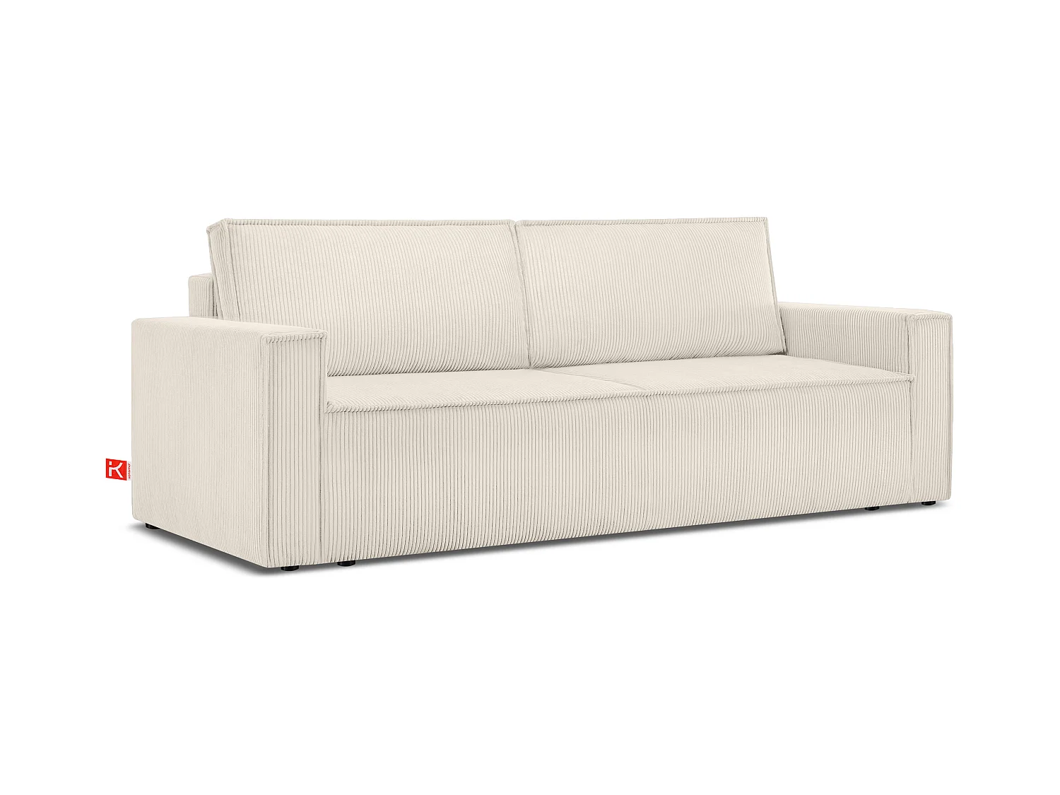 Canapé 3 places convertible - avec fonction couchage - avec coffre de rangement - ecru - NAPI