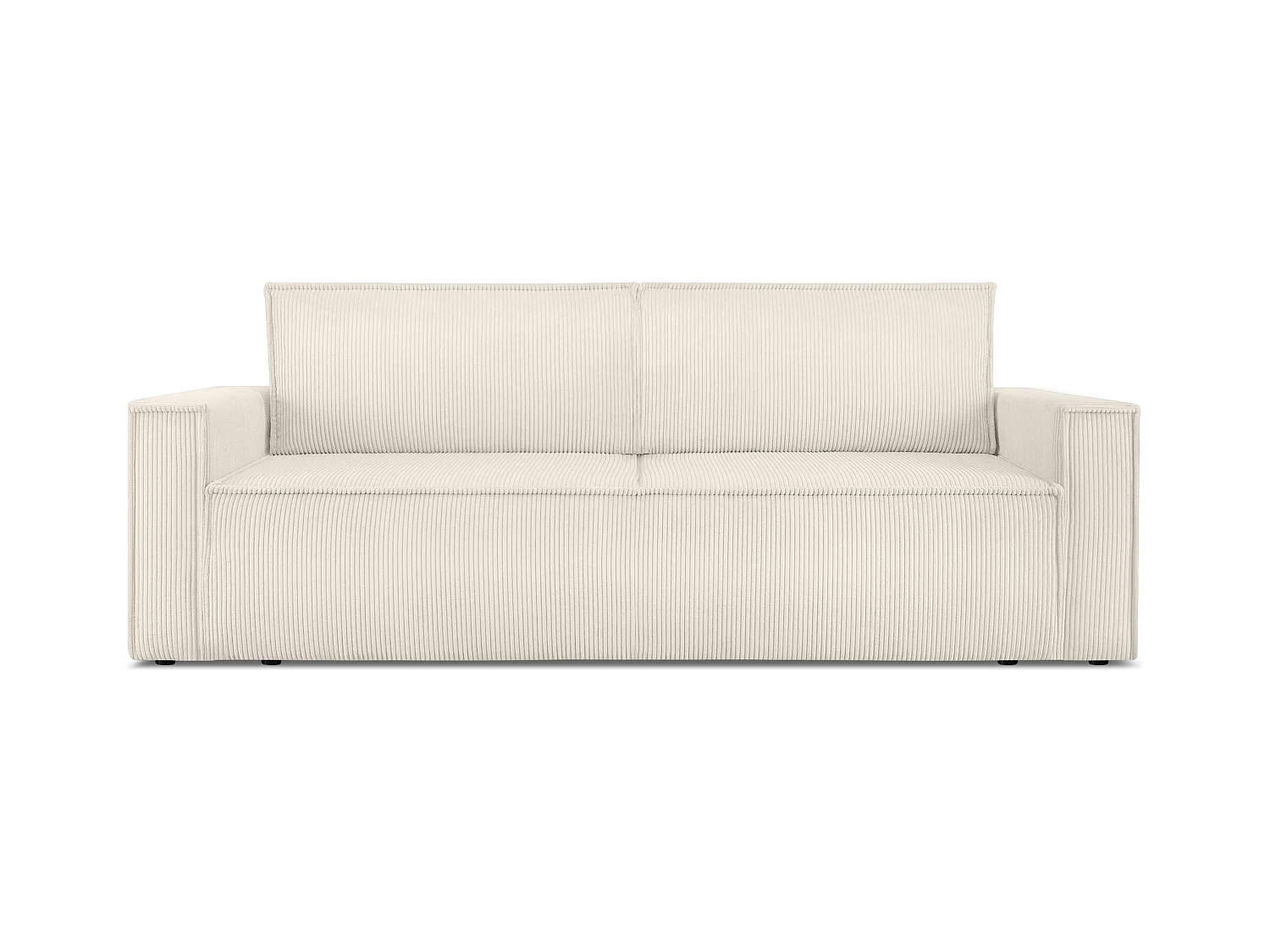 Canapé 3 places convertible - avec fonction couchage - avec coffre de rangement - ecru - NAPI
