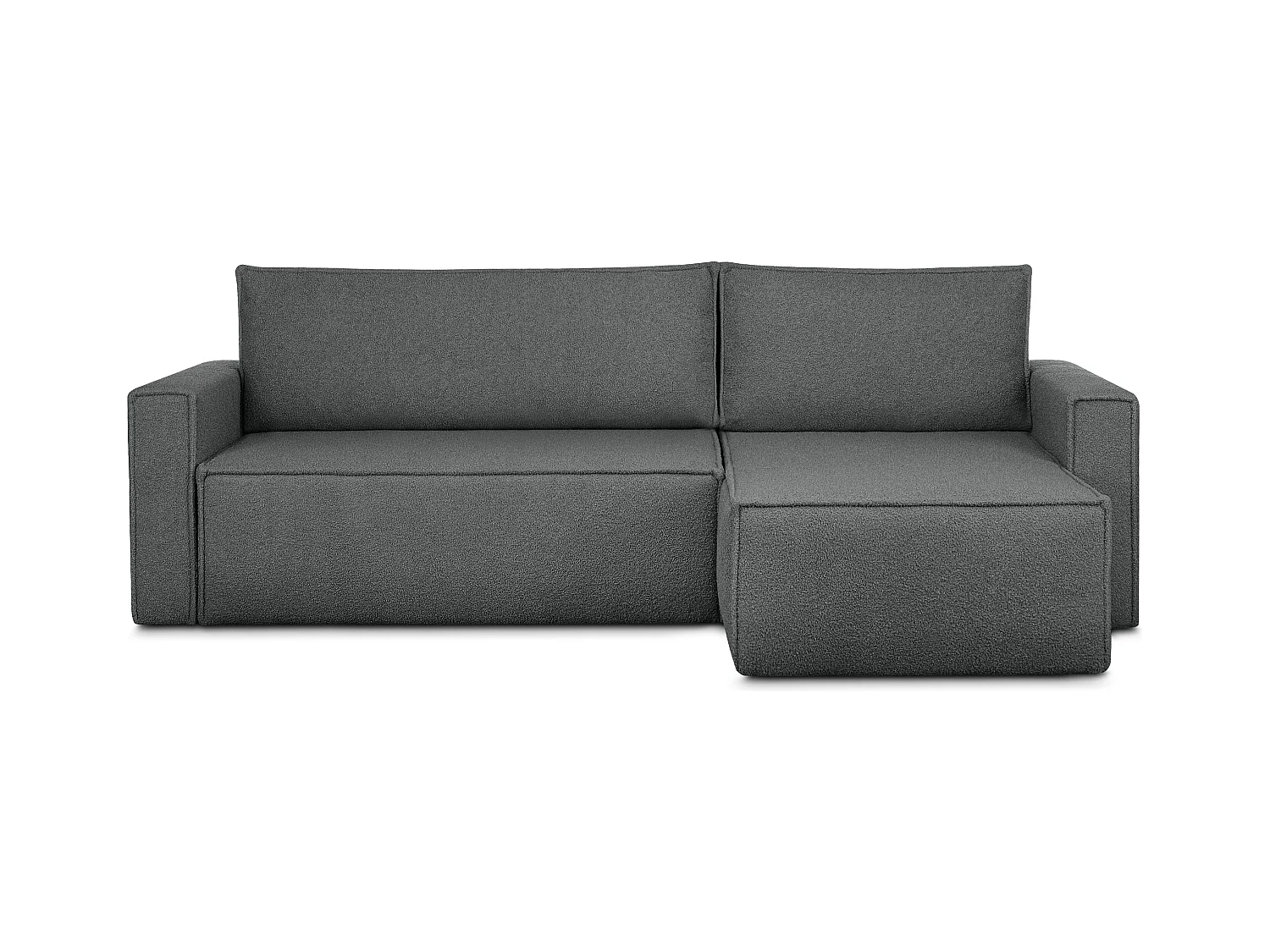 Canapé d'angle universel - gauche / droit - avec fonction couchage - avec coffre de rangement - Modern - Graphite - NAPI II