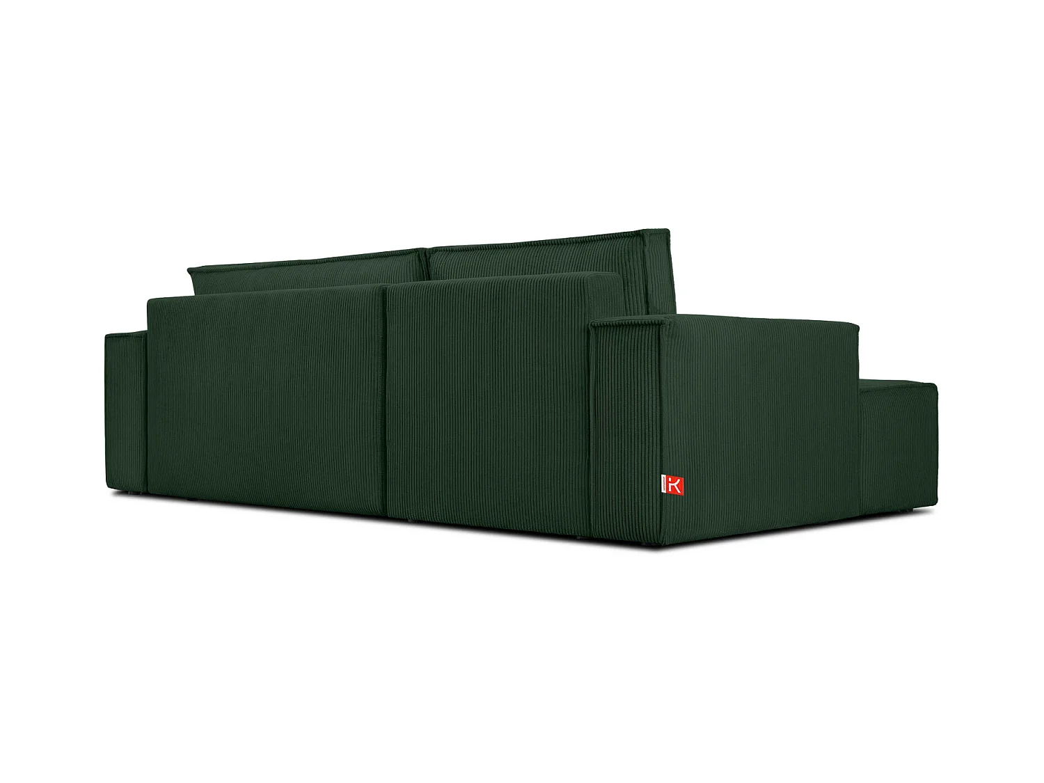 Canapé d'angle - gauche - avec fonction couchage - avec coffre de rangement - Modern - Vert foncé - NAPI
