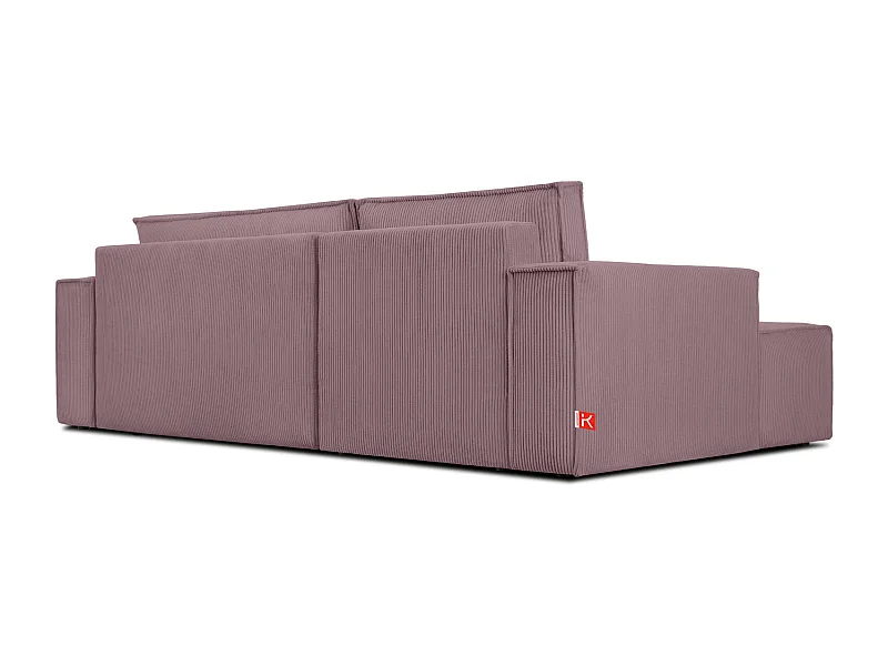 Canapé d'angle - gauche - avec fonction couchage - avec coffre de rangement - Modern - Violet - NAPI