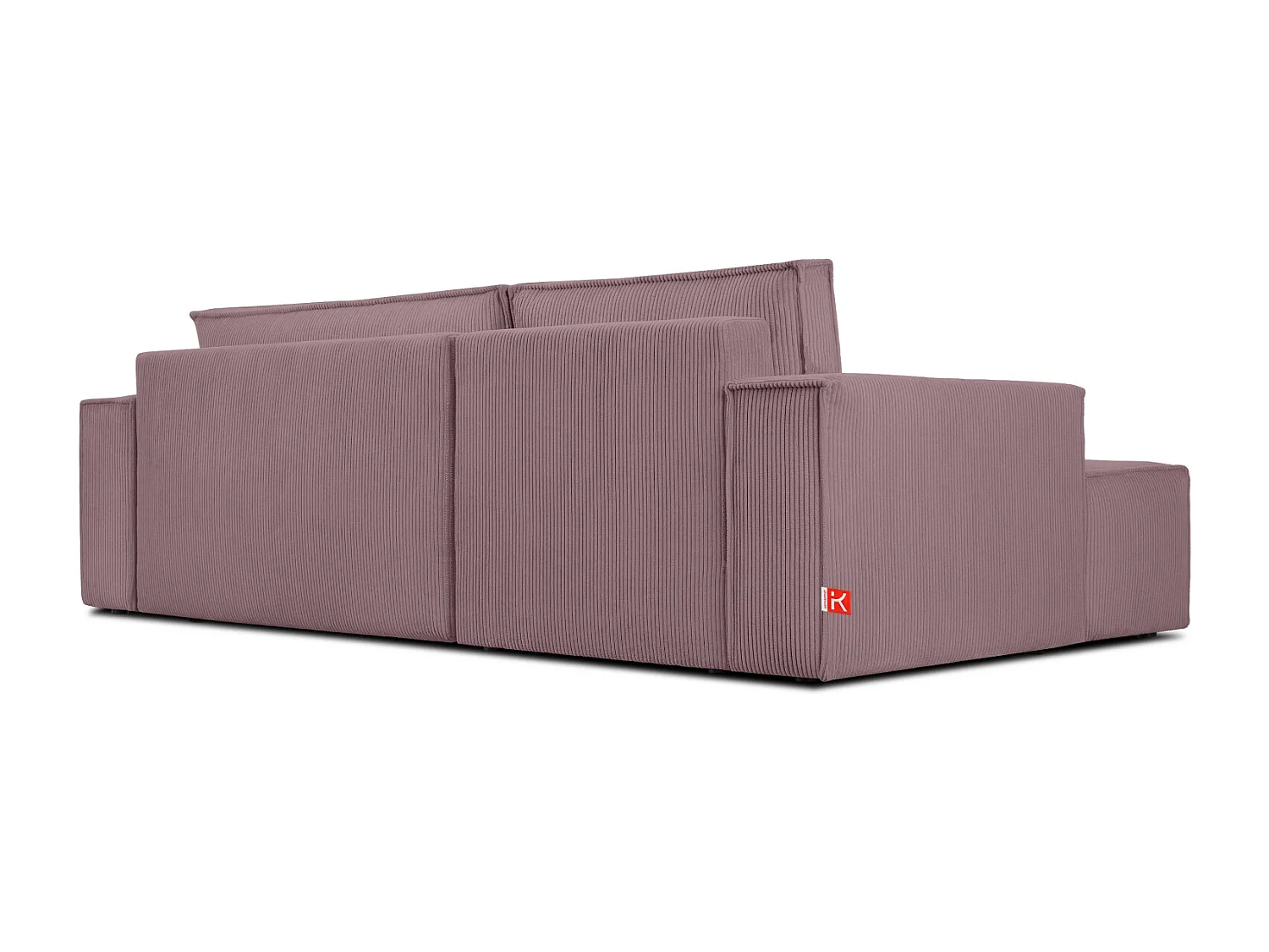 Canapé d'angle - gauche - avec fonction couchage - avec coffre de rangement - Modern - Violet - NAPI