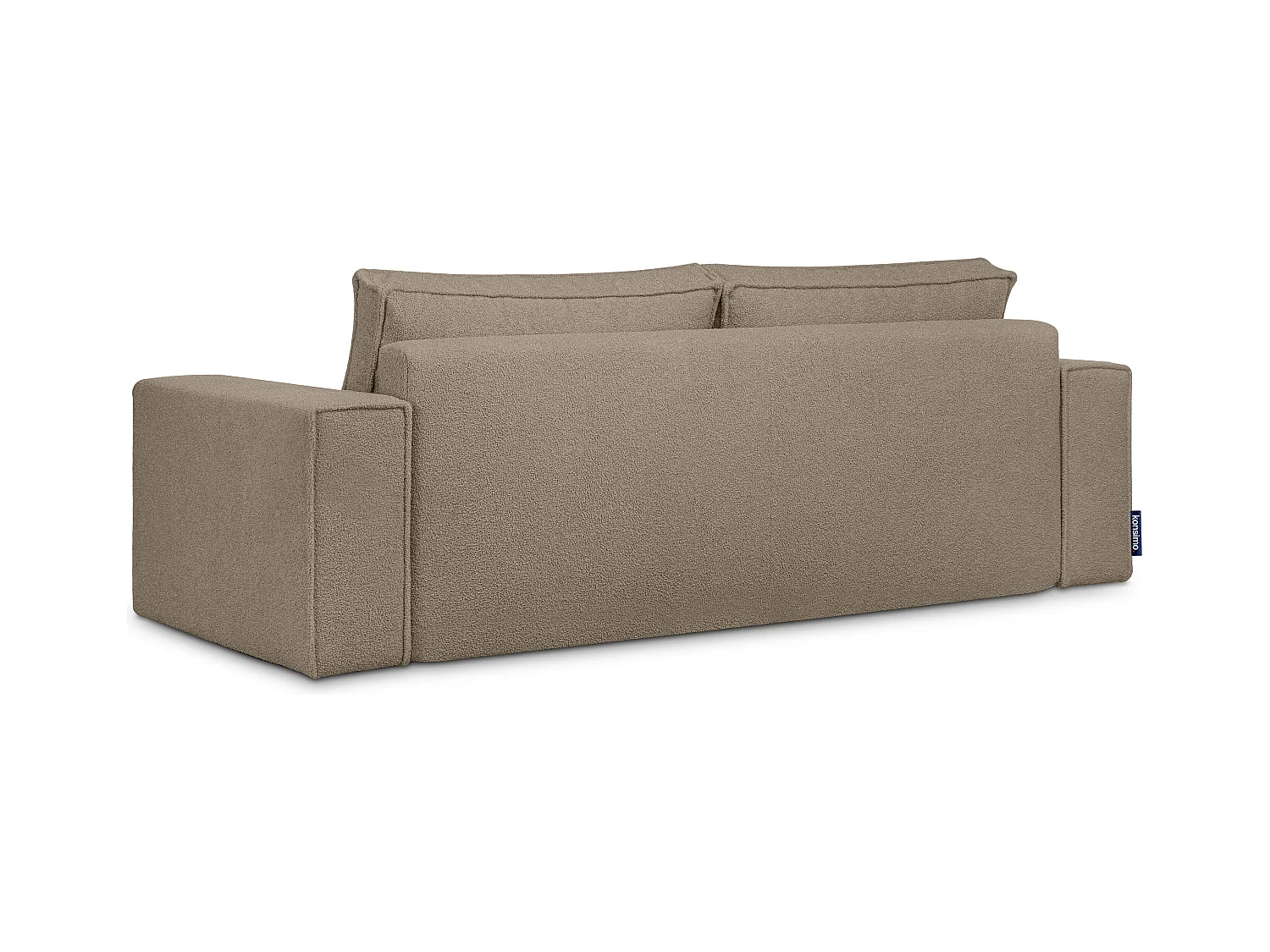 Canapé 3 places convertible - avec fonction couchage - avec coffre de rangement - Beige foncé - NAPI II