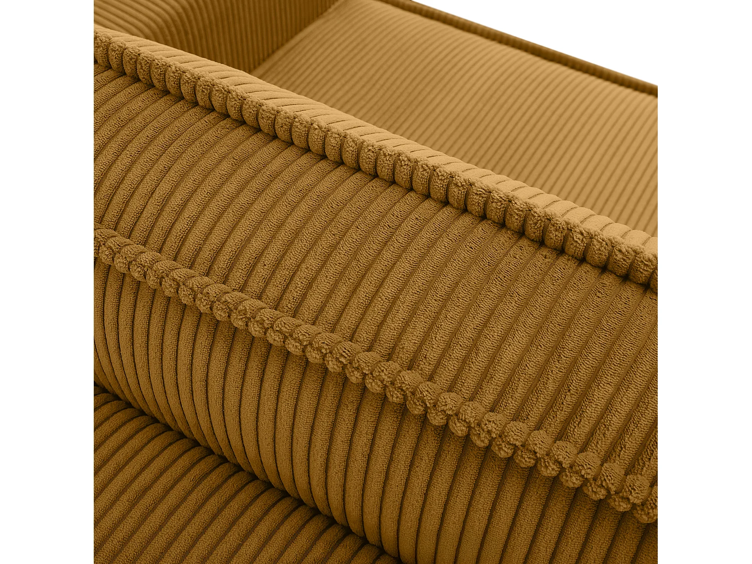 Canapé 3 places convertible - avec fonction couchage - avec coffre de rangement - Jaune - NAPI