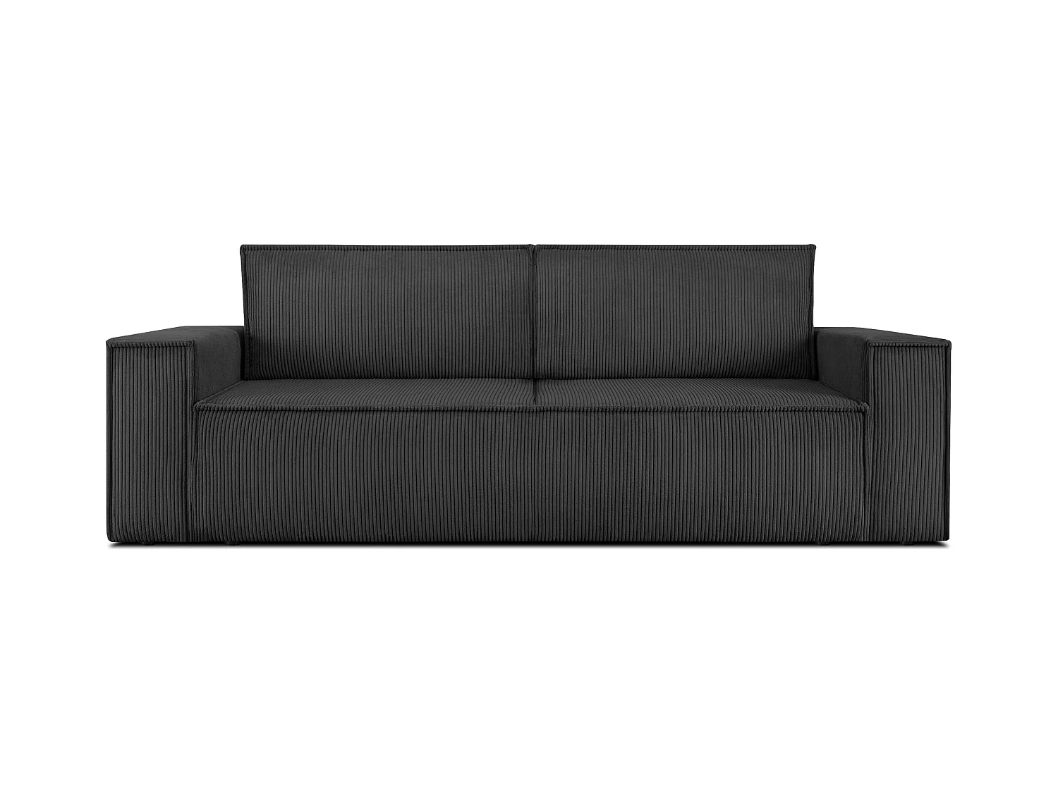 Canapé 3 places convertible - avec fonction couchage - avec coffre de rangement - Gris - NAPI