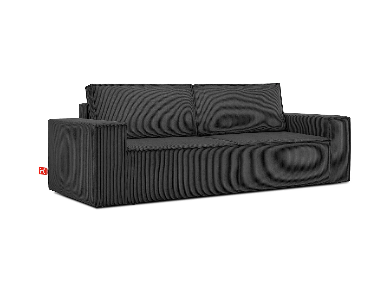 Canapé 3 places convertible - avec fonction couchage - avec coffre de rangement - Gris - NAPI