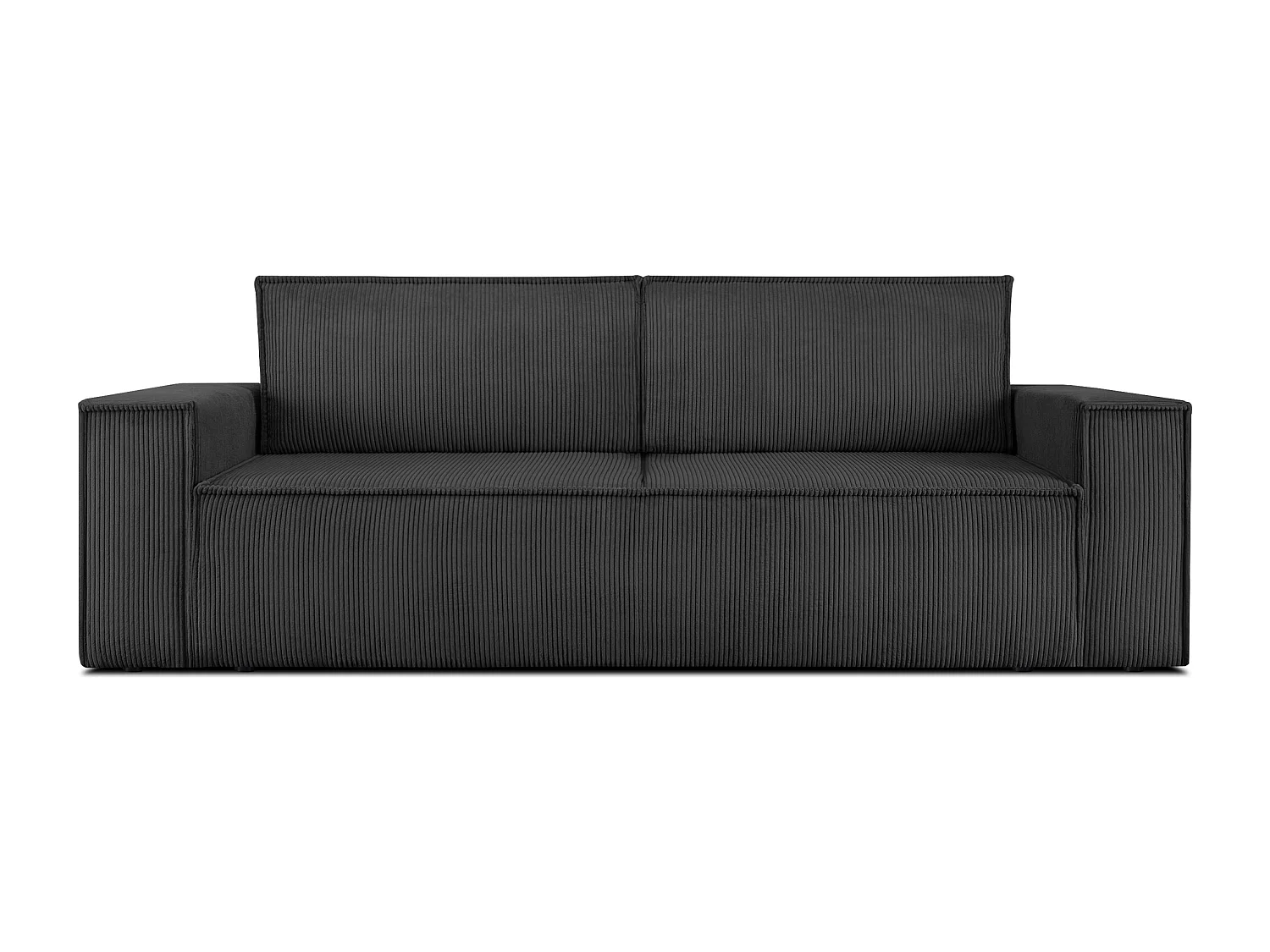 Canapé 3 places convertible - avec fonction couchage - avec coffre de rangement - Gris - NAPI