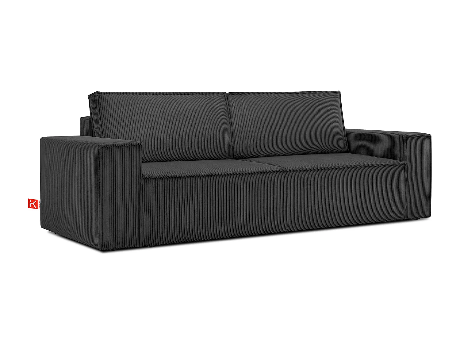 Canapé 3 places convertible - avec fonction couchage - avec coffre de rangement - Gris - NAPI